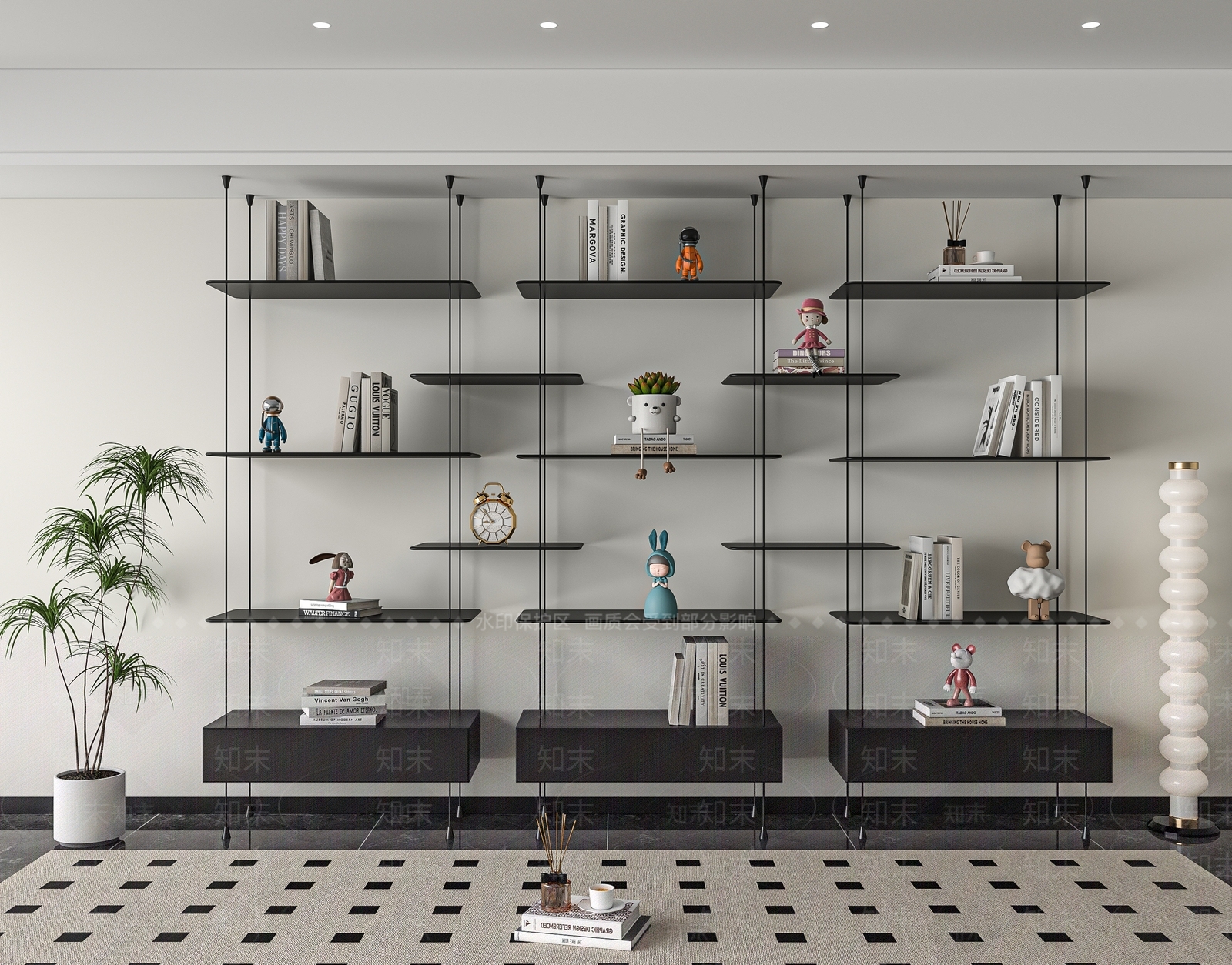 书架3D模型下载【ID:1167311309】