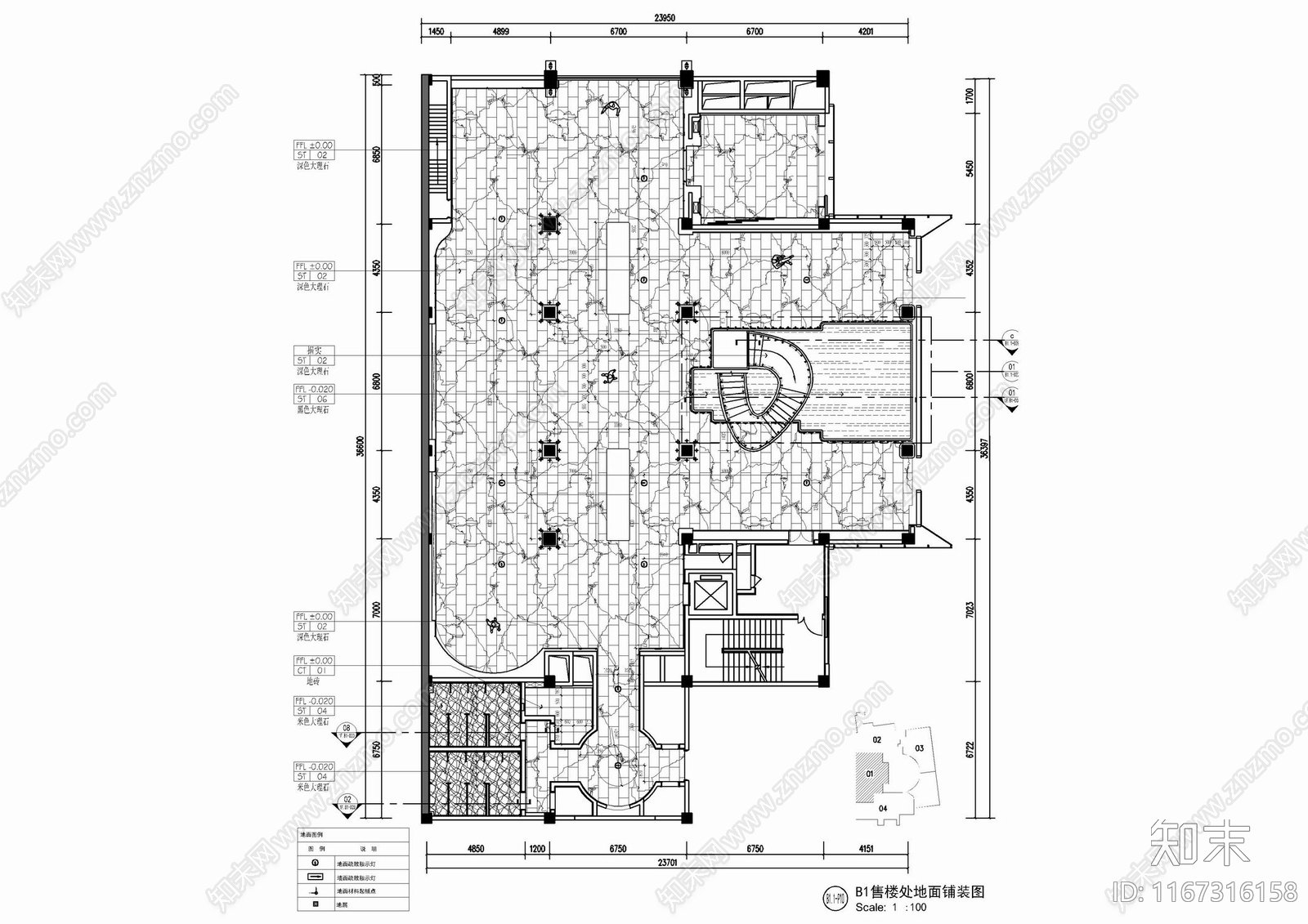 现代售楼处cad施工图下载【ID:1167316158】