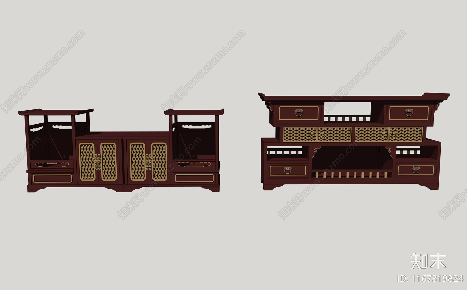 新中式中式其他柜子SU模型下载【ID:1167319824】