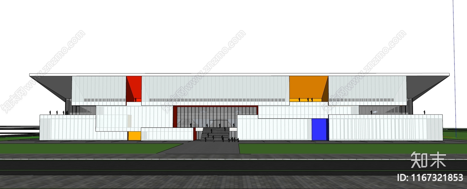 现代体育建筑SU模型下载【ID:1167321853】