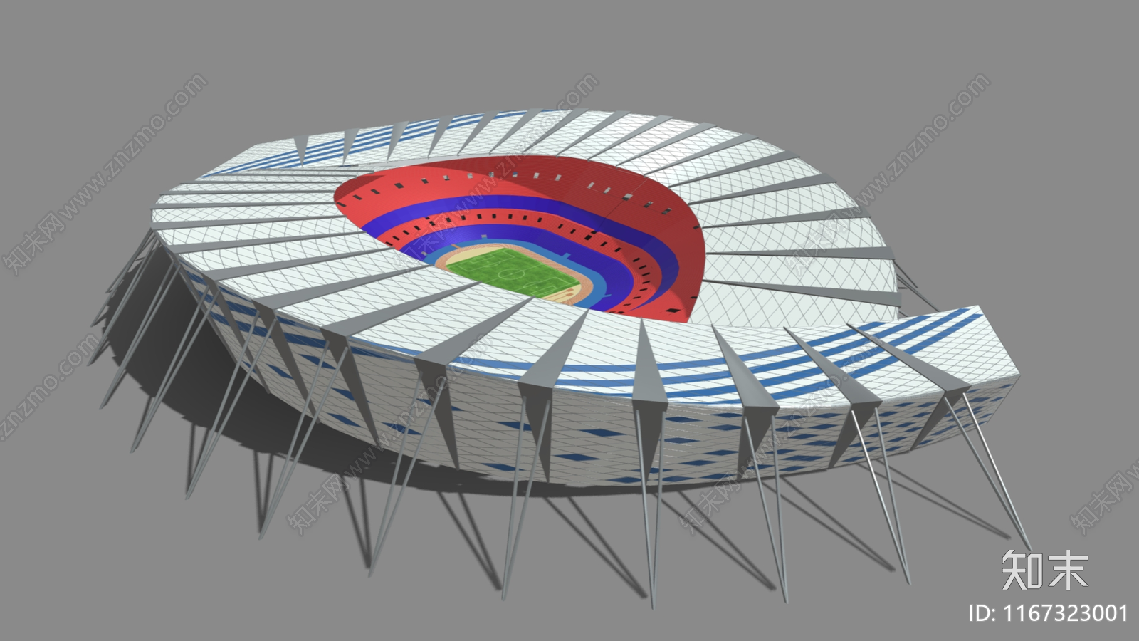 现代体育建筑SU模型下载【ID:1167323001】