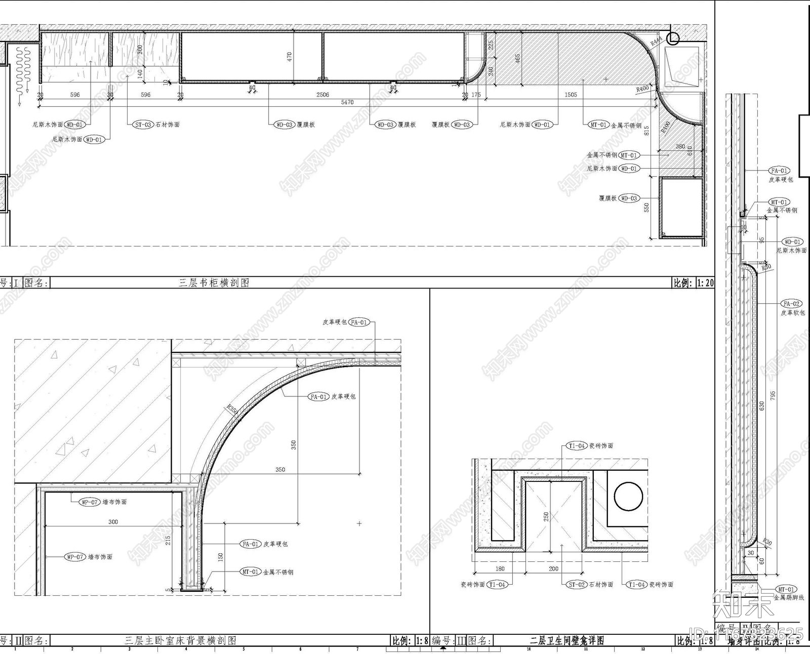 现代家具节点详图cad施工图下载【ID:1167323625】