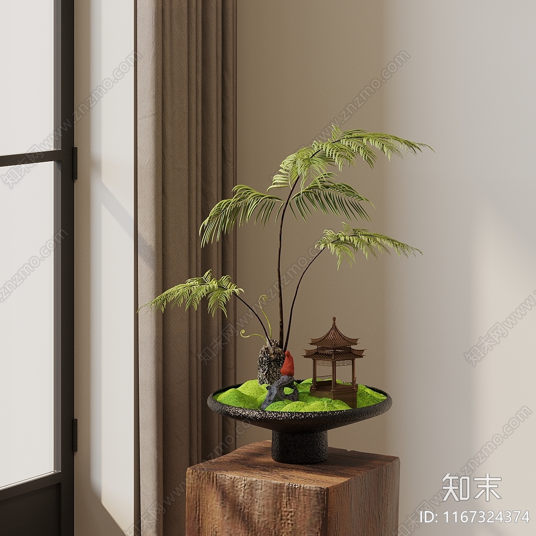 盆栽3D模型下载【ID:1167324374】