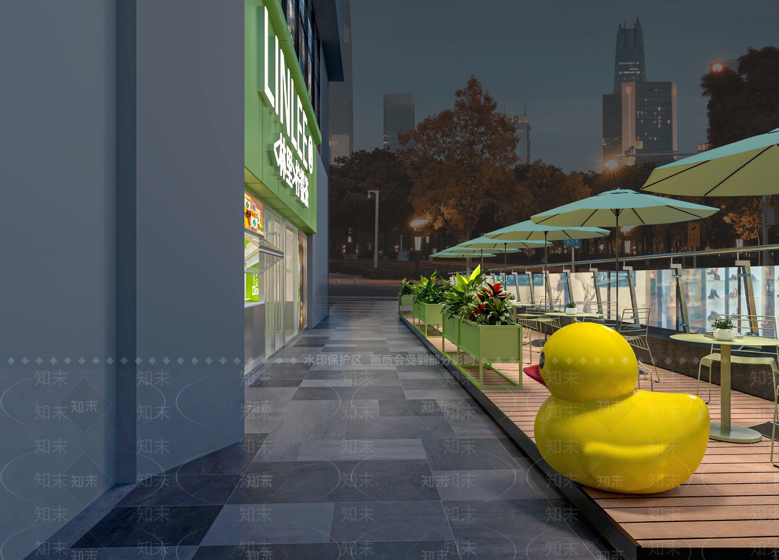 现代奶茶店3D模型下载【ID:1167327403】