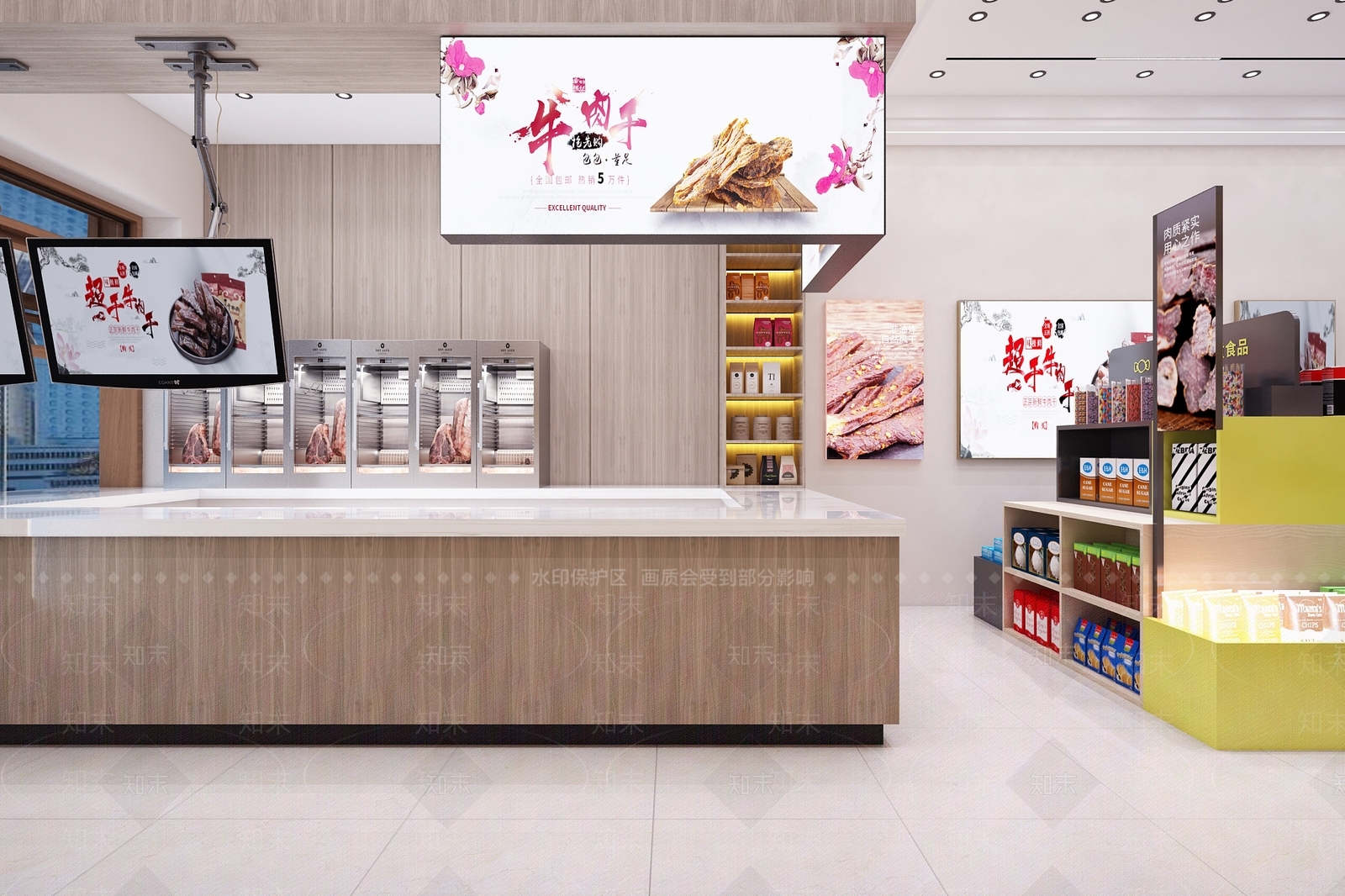 现代零食店3D模型下载【ID:1167334889】