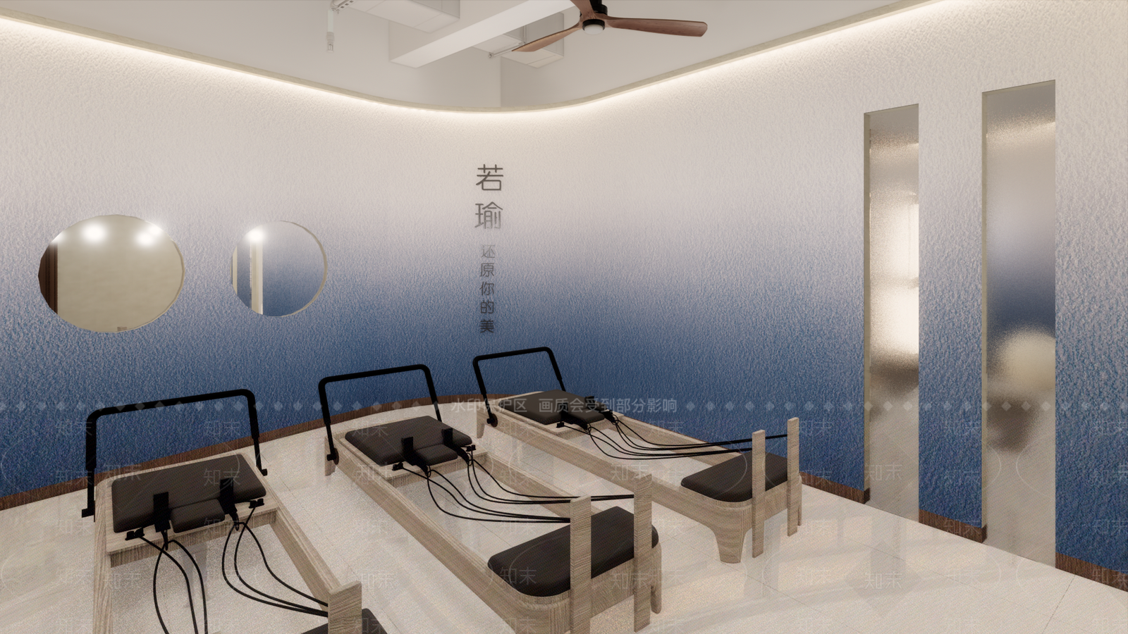 现代简约瑜伽室SU模型下载【ID:1167335271】