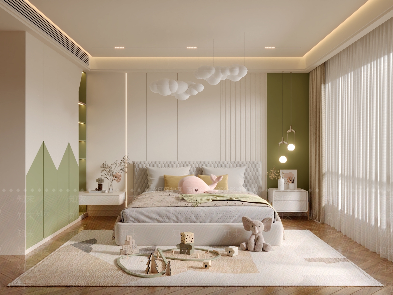 现代女孩房3D模型下载【ID:1167344135】