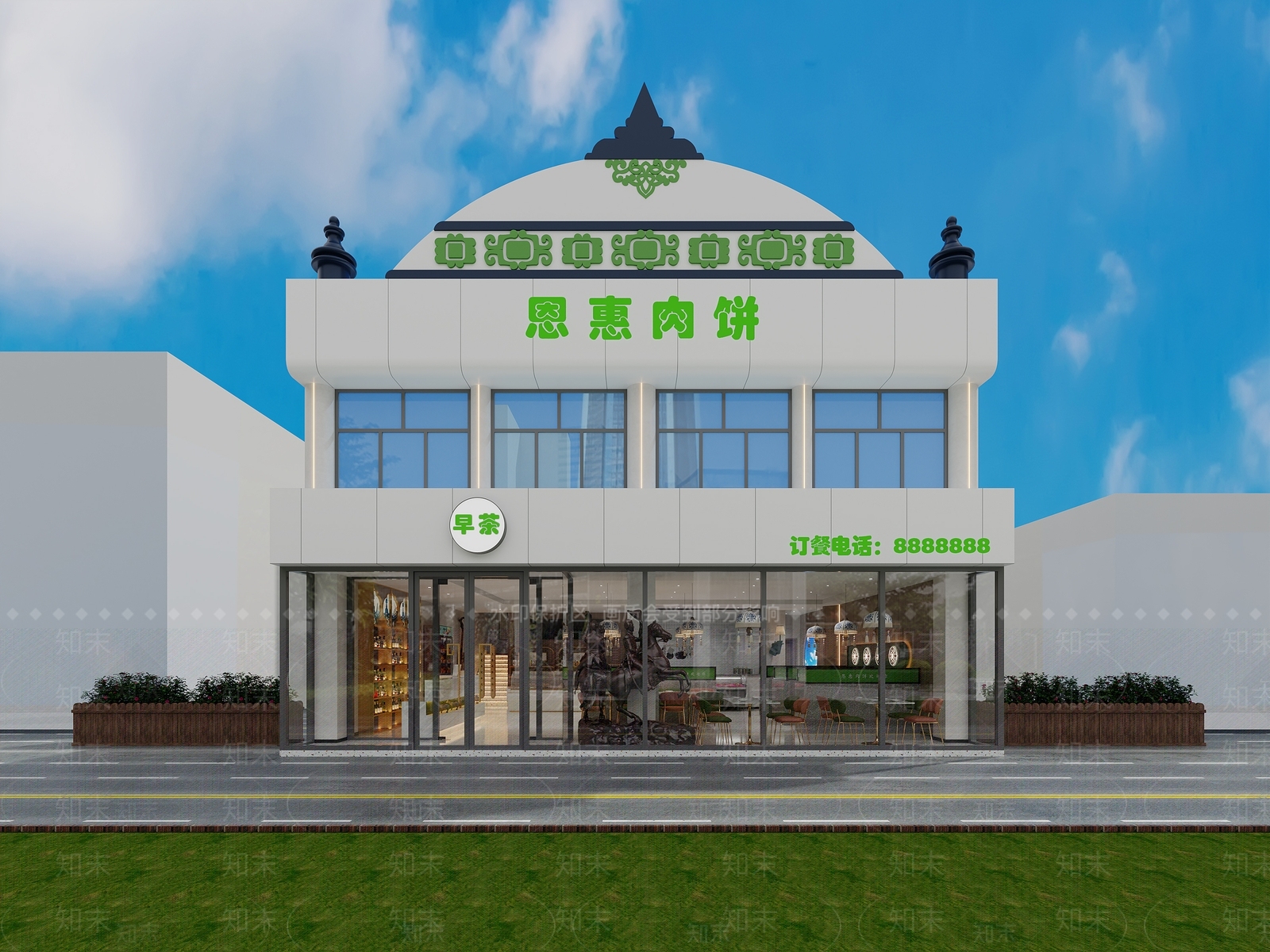 现代门头3D模型下载【ID:1167345499】