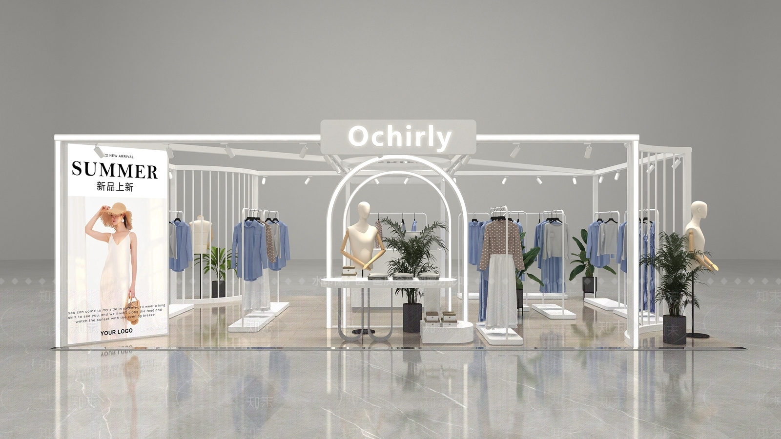 现代服装店3D模型下载【ID:1167348010】