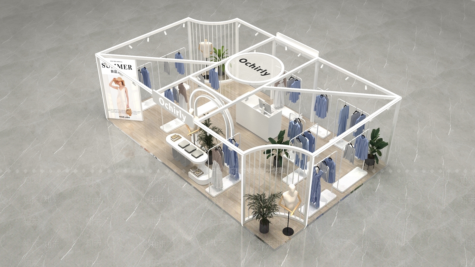 现代服装店3D模型下载【ID:1167348010】