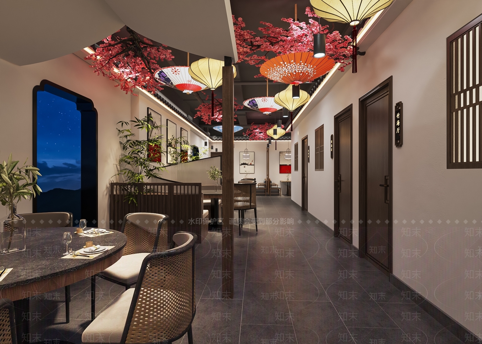 中式中餐厅3D模型下载【ID:1167349893】
