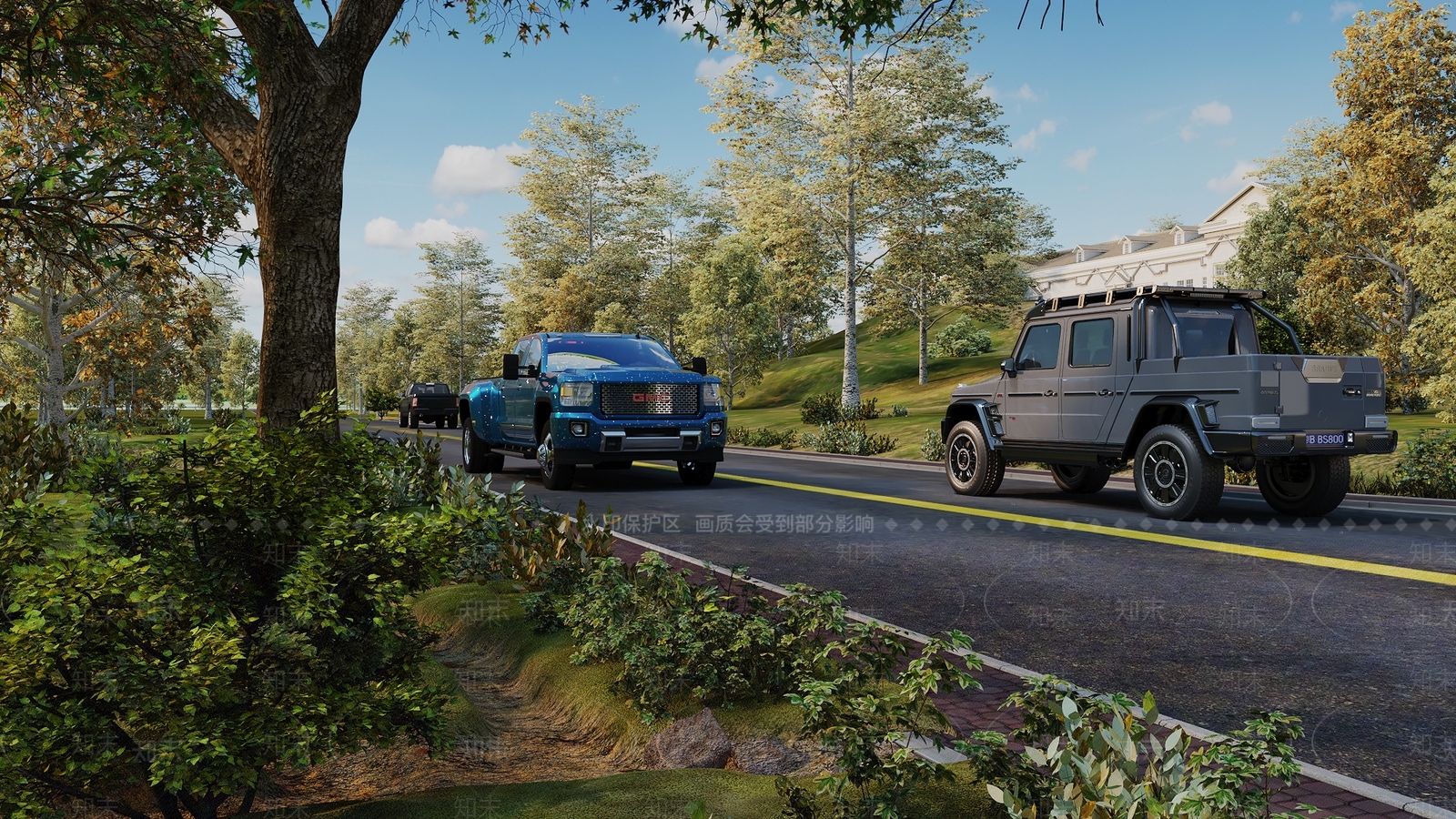 现代街道3D模型下载【ID:1167354545】