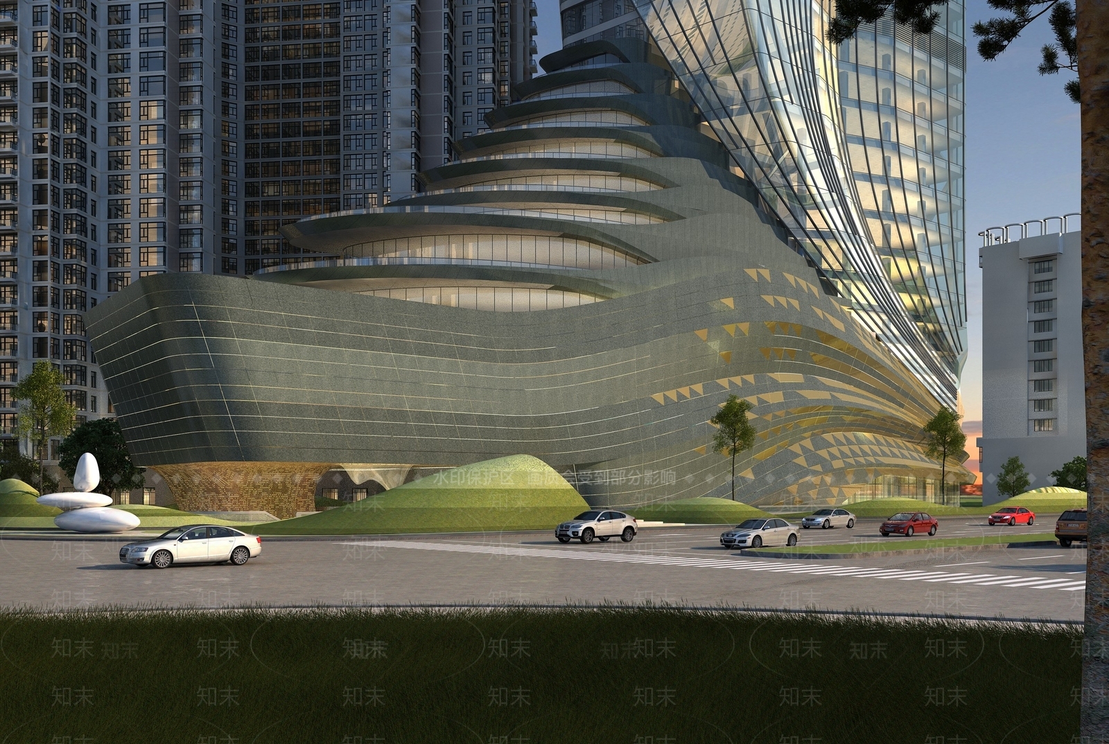 现代办公楼3D模型下载【ID:1167371917】