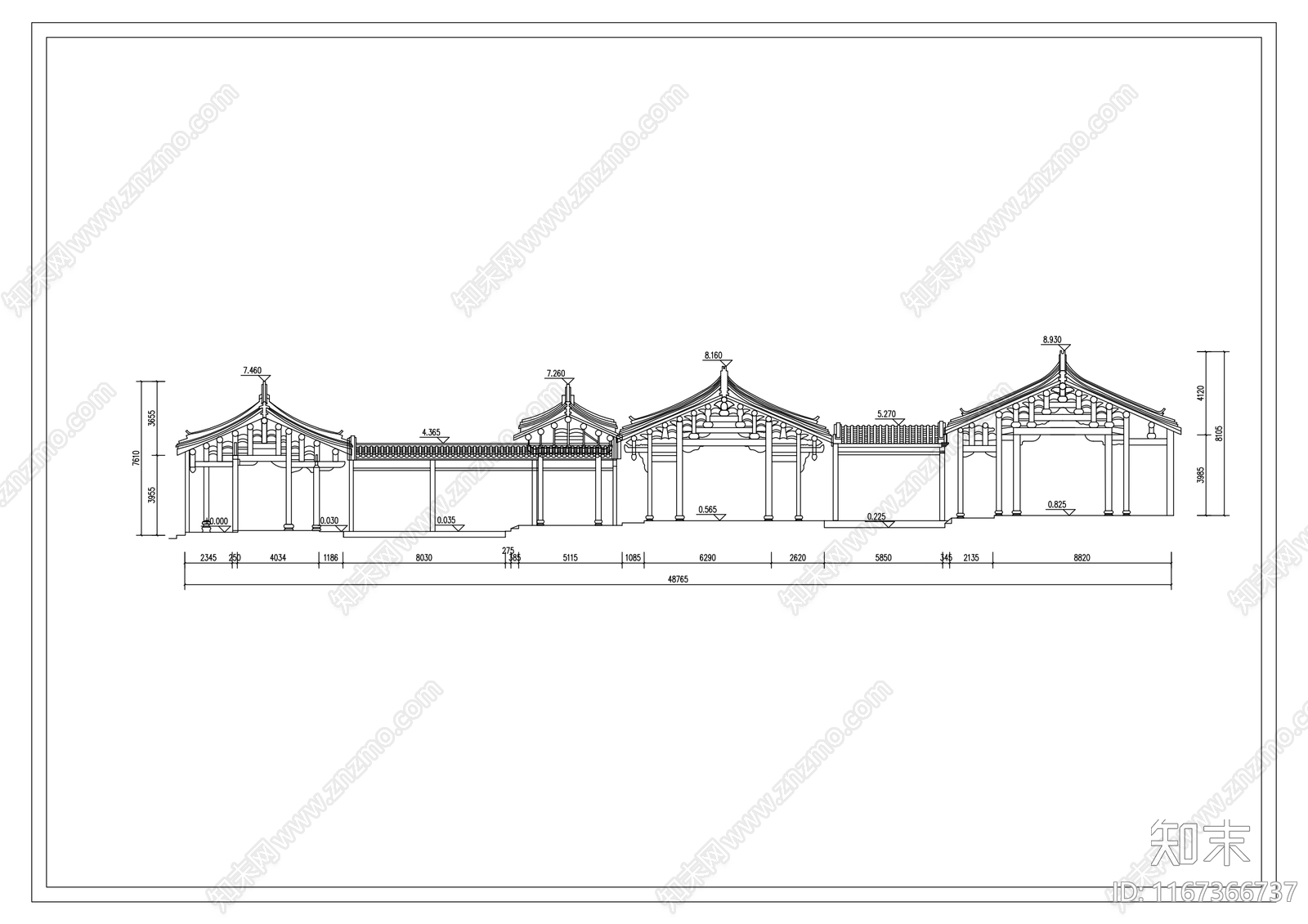 现代建筑立面图CAD图纸
