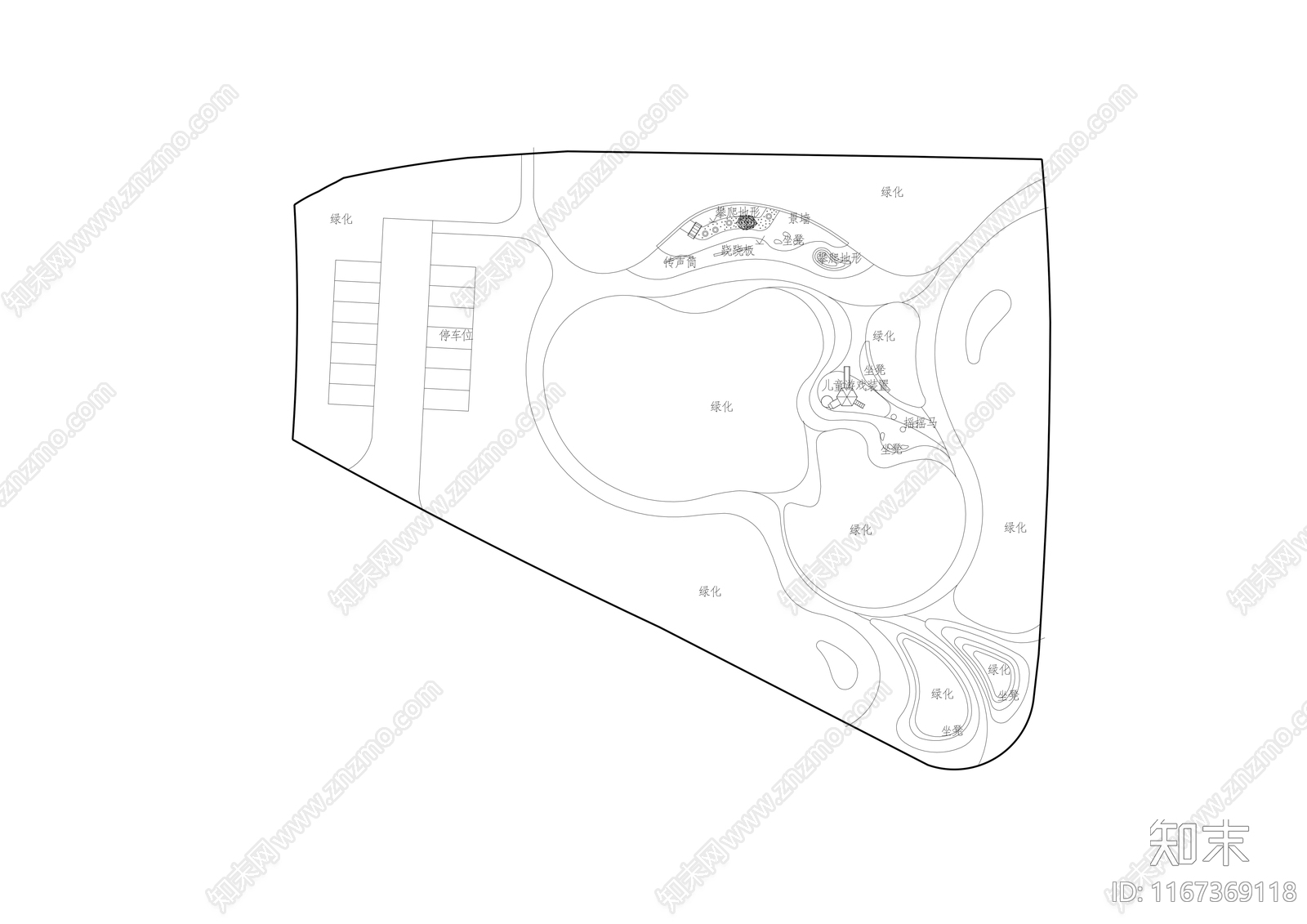 现代公园景观施工图下载【ID:1167369118】