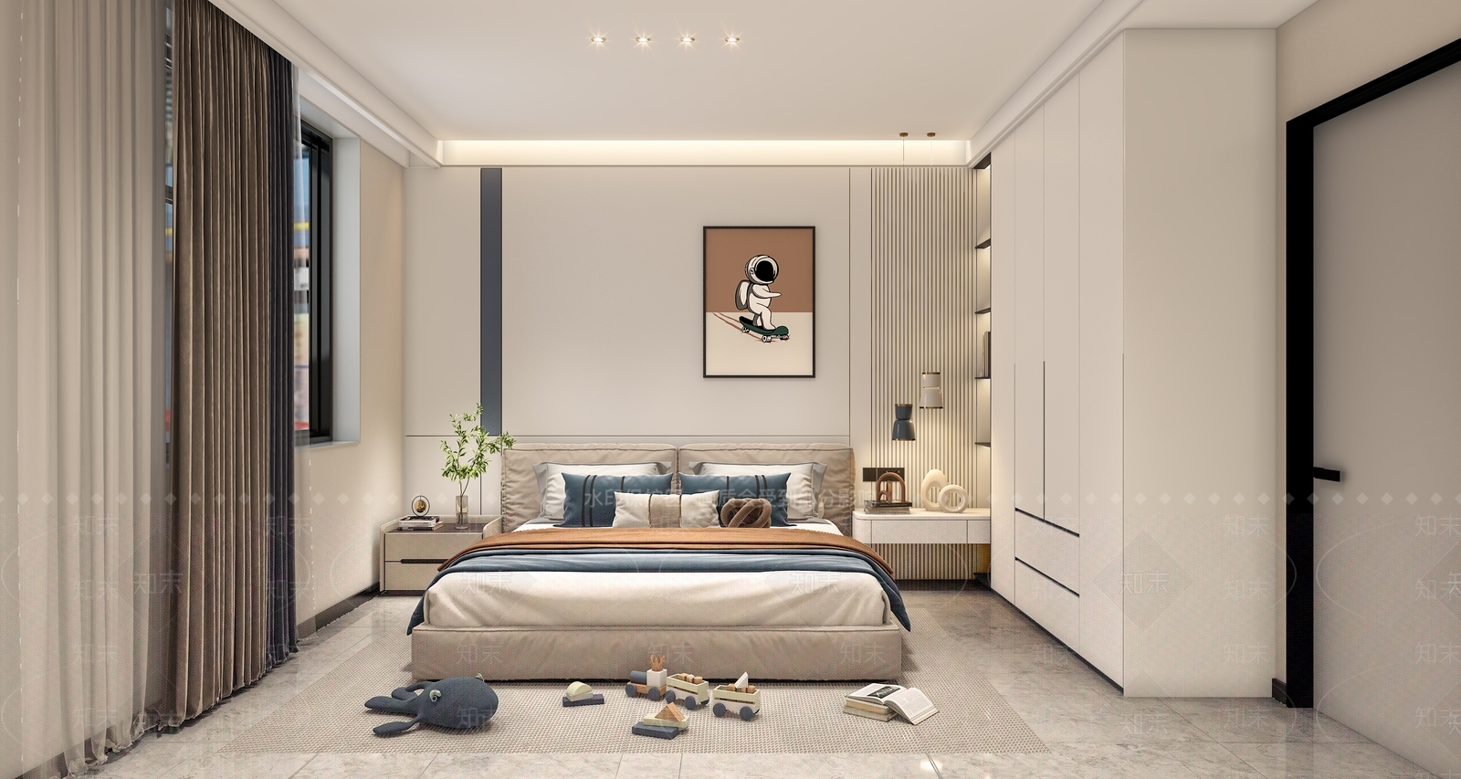 现代家居卧室3D模型下载【ID:1167378415】