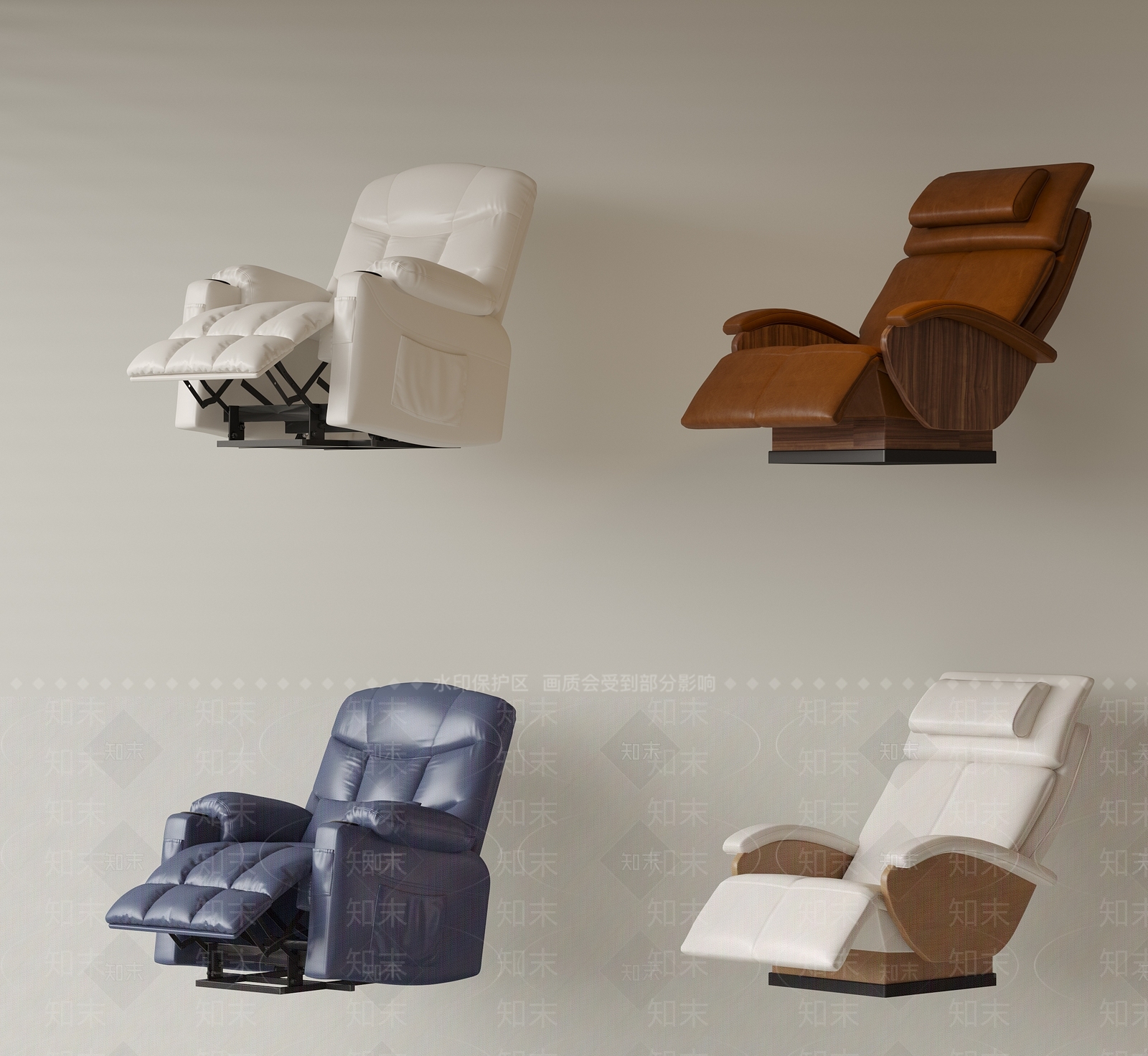 现代简约按摩椅3D模型下载【ID:1167380730】