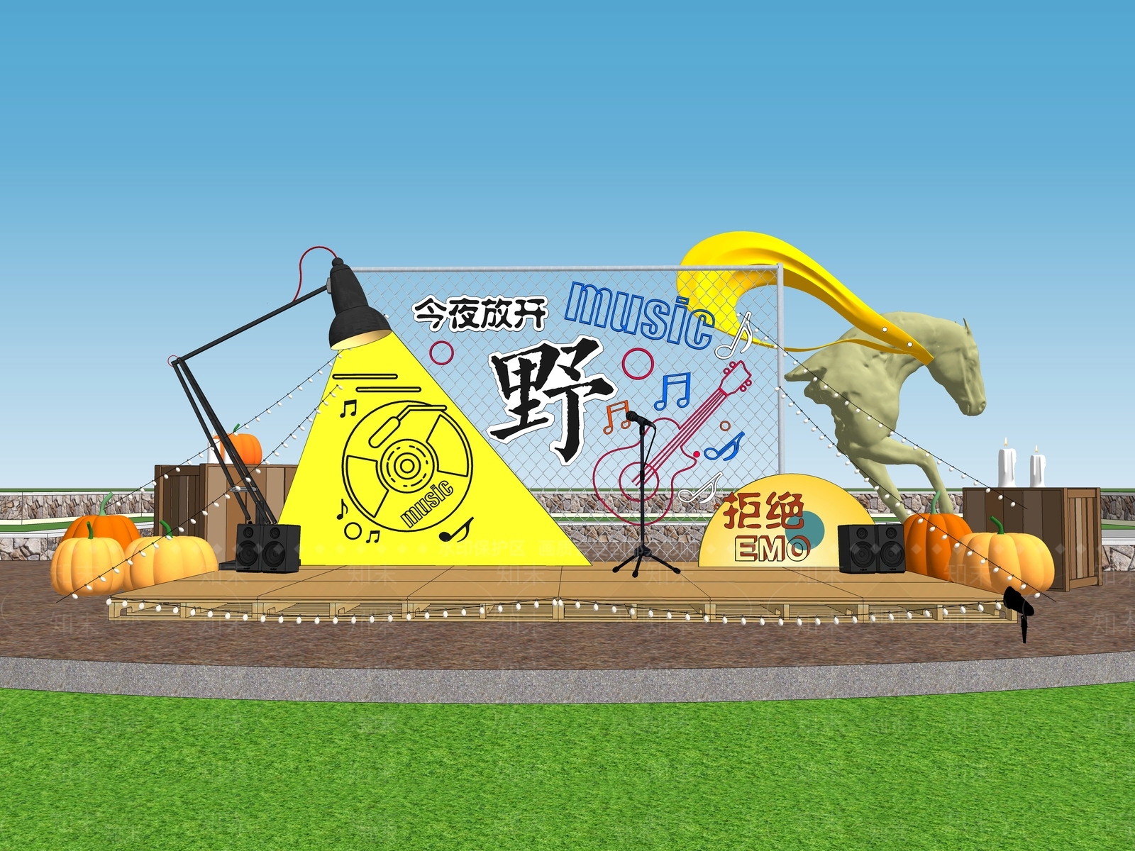 现代美陈SU模型下载【ID:1167383557】