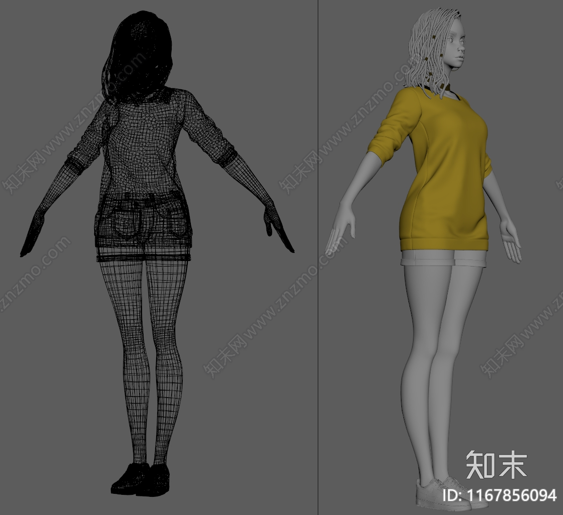 女人3D模型下载【ID:1167856094】