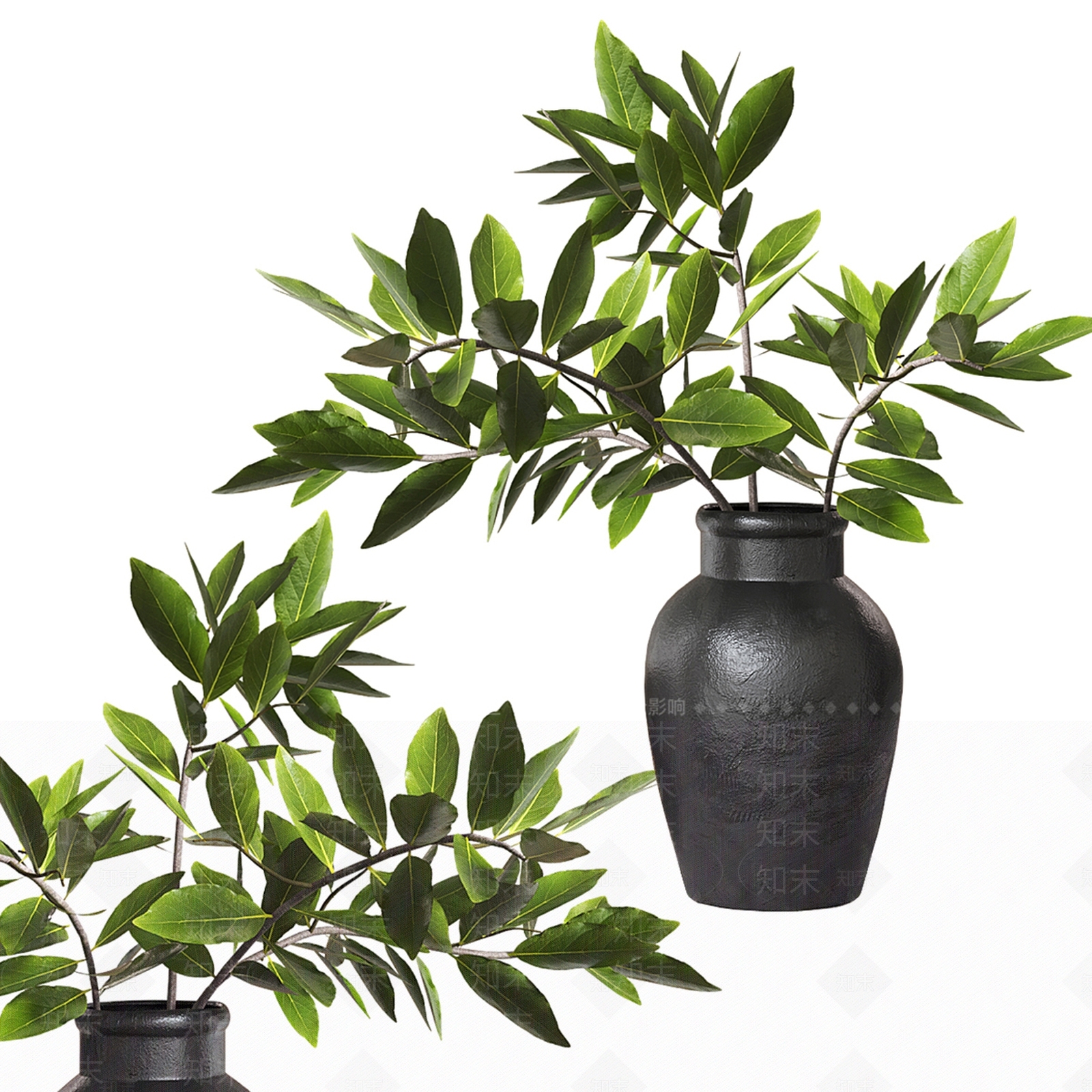 现代侘寂花艺3D模型下载【ID:1167386872】