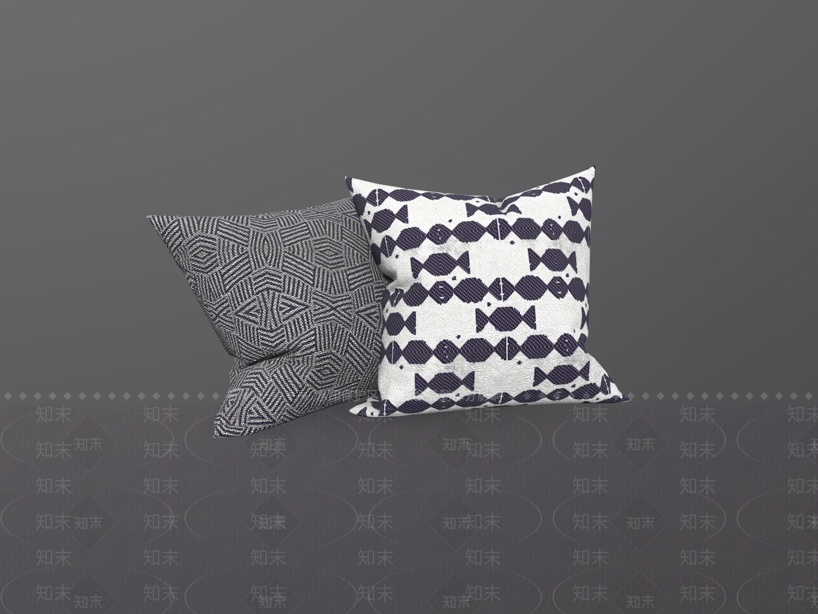 现代抱枕3D模型下载【ID:1167398505】