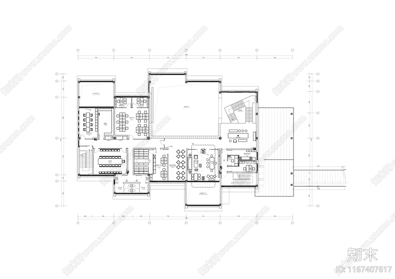 现代售楼处cad施工图下载【ID:1167407617】