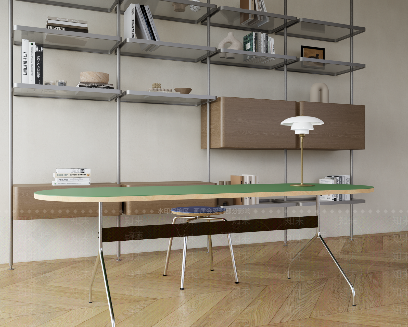 现代书桌椅3D模型下载【ID:1167402954】
