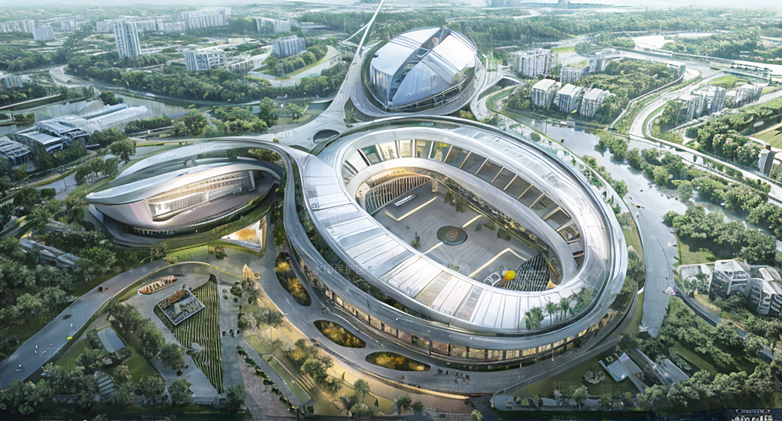 现代体育建筑SU模型下载【ID:1167416370】