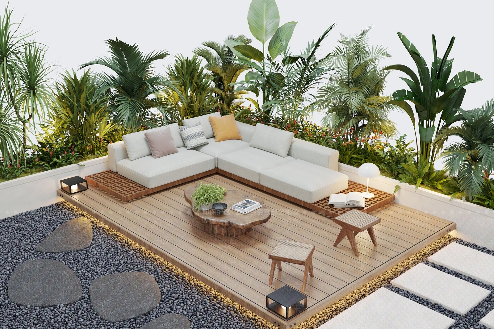 现代庭院3D模型下载【ID:1167419115】
