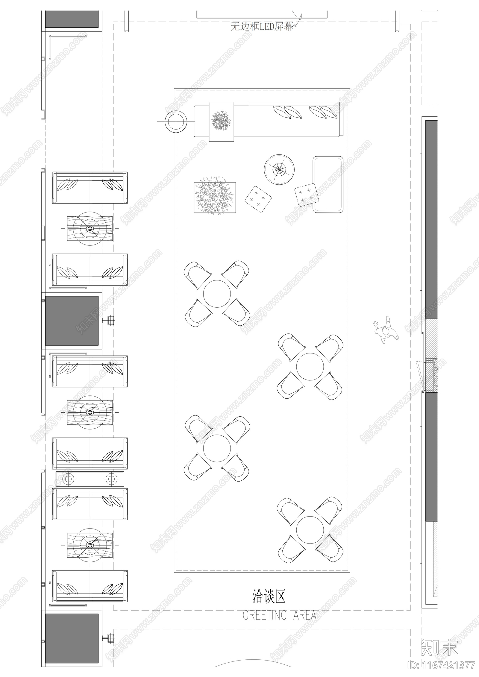 现代售楼处cad施工图下载【ID:1167421377】