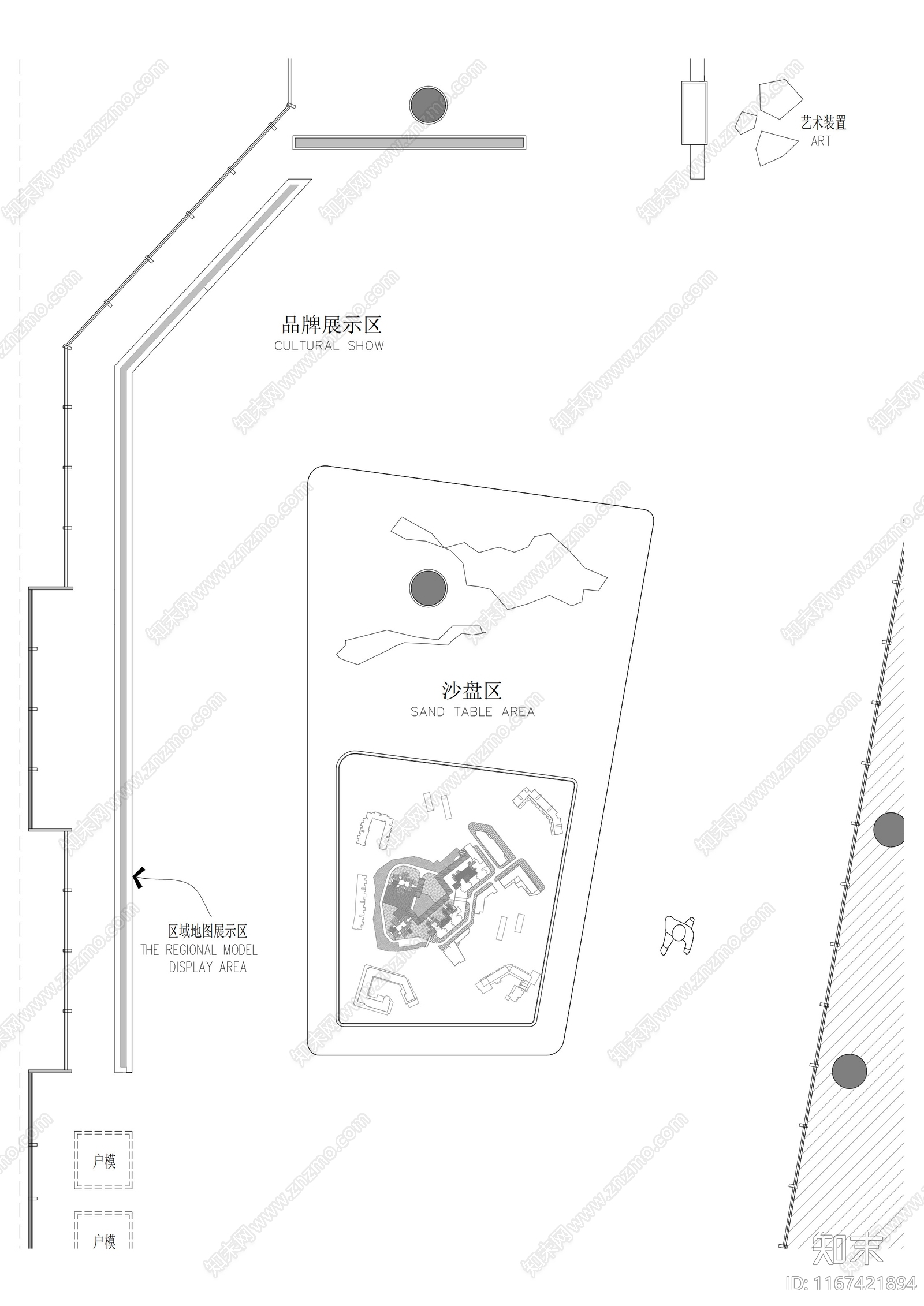 现代商场cad施工图下载【ID:1167421894】