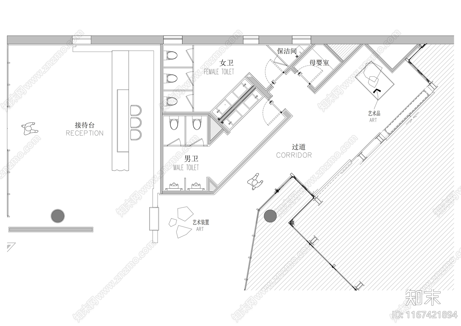 现代商场cad施工图下载【ID:1167421894】