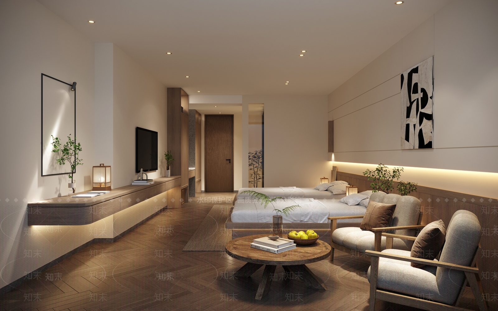 侘寂民宿3D模型下载【ID:1167423025】