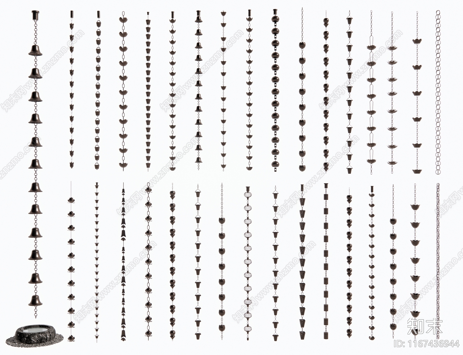 新中式雨链3D模型下载【ID:1167436944】