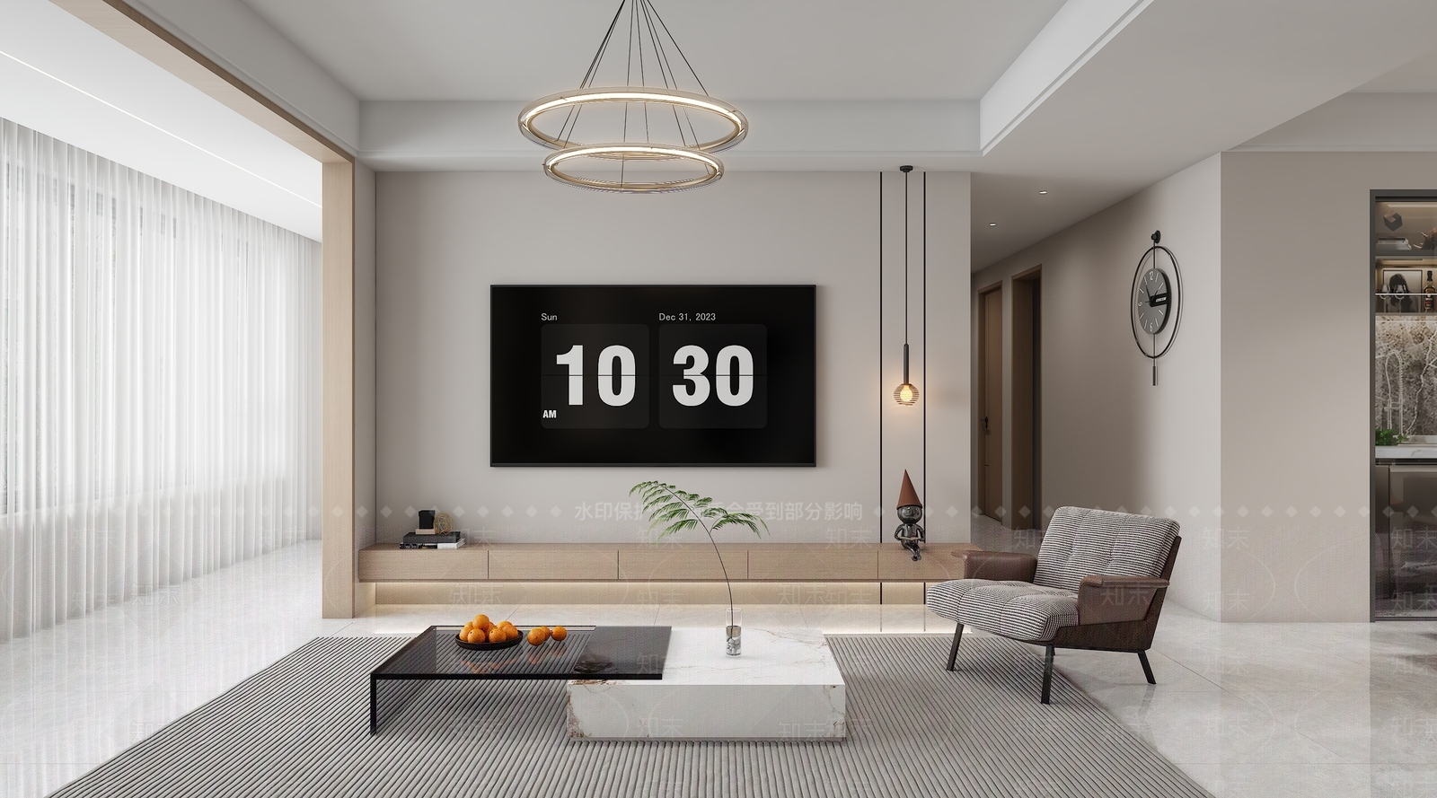 现代客餐厅3D模型下载【ID:1214676887】