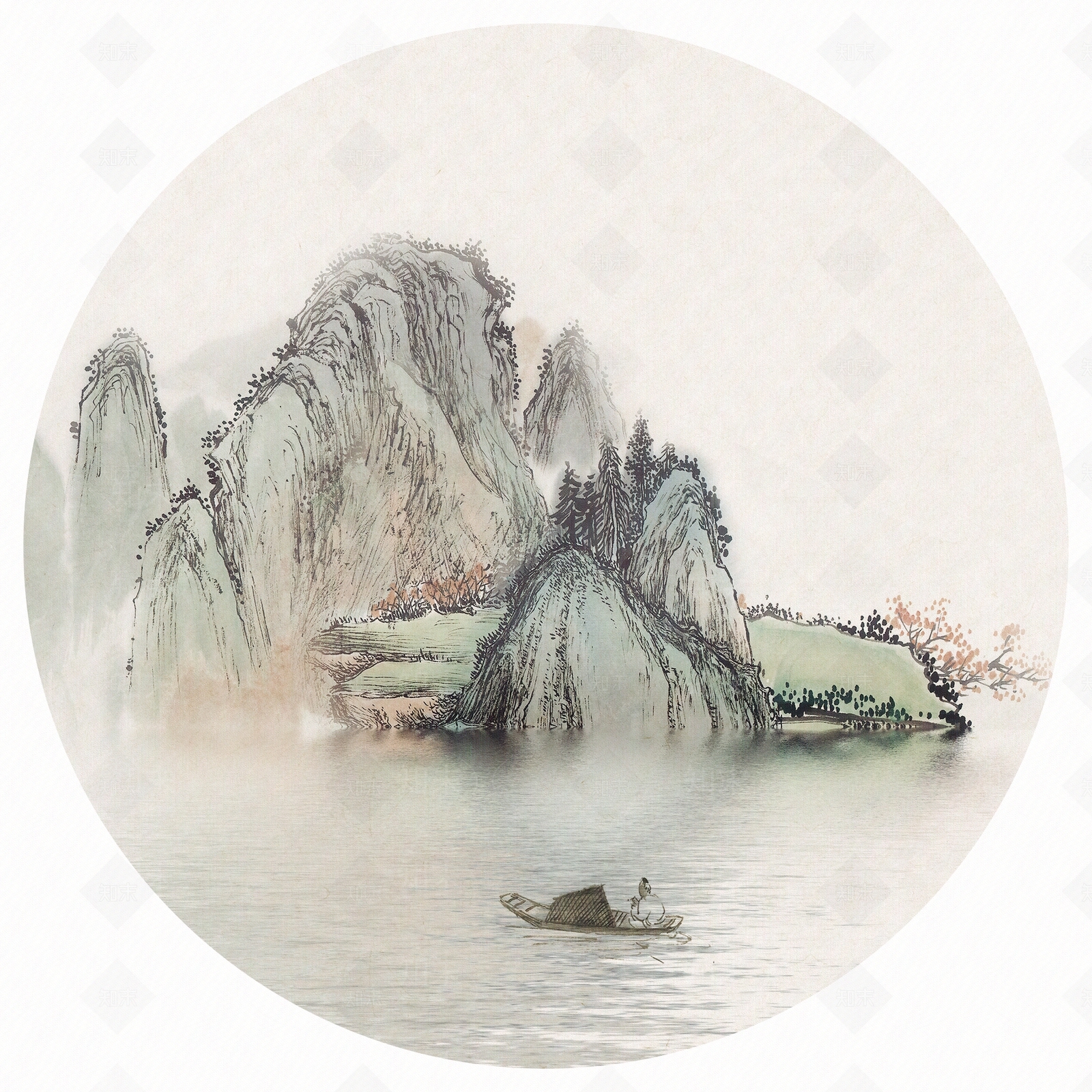 新中式中式挂画贴图下载【ID:1167444336】