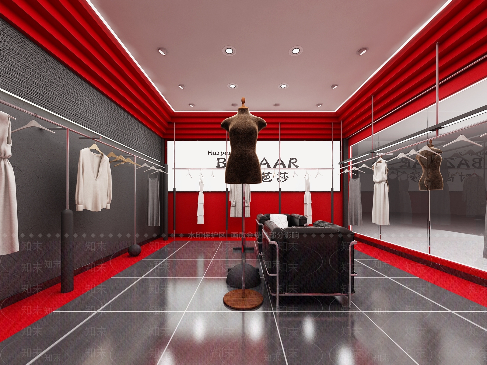 现代服装店3D模型下载【ID:1167450413】