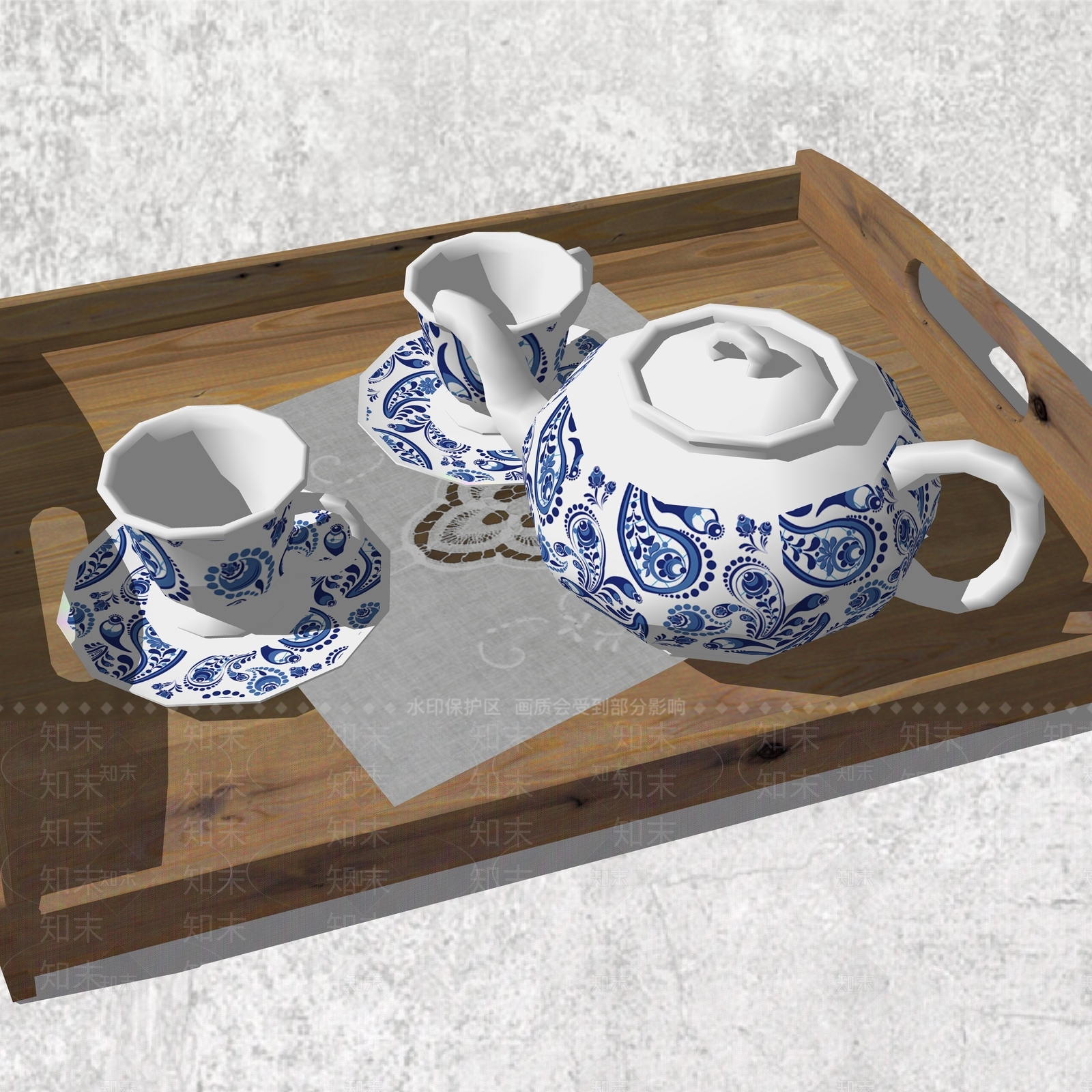 茶具SU模型下载【ID:1167452139】