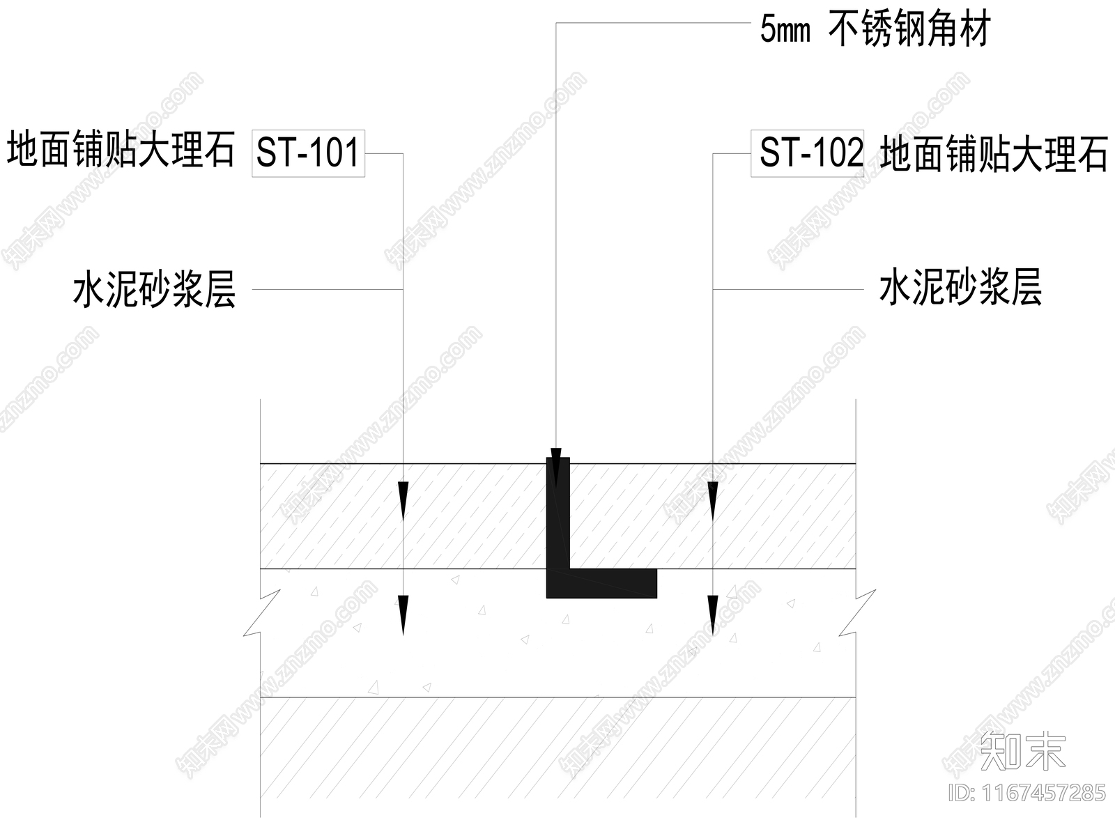 现代地面节点cad施工图下载【ID:1167457285】