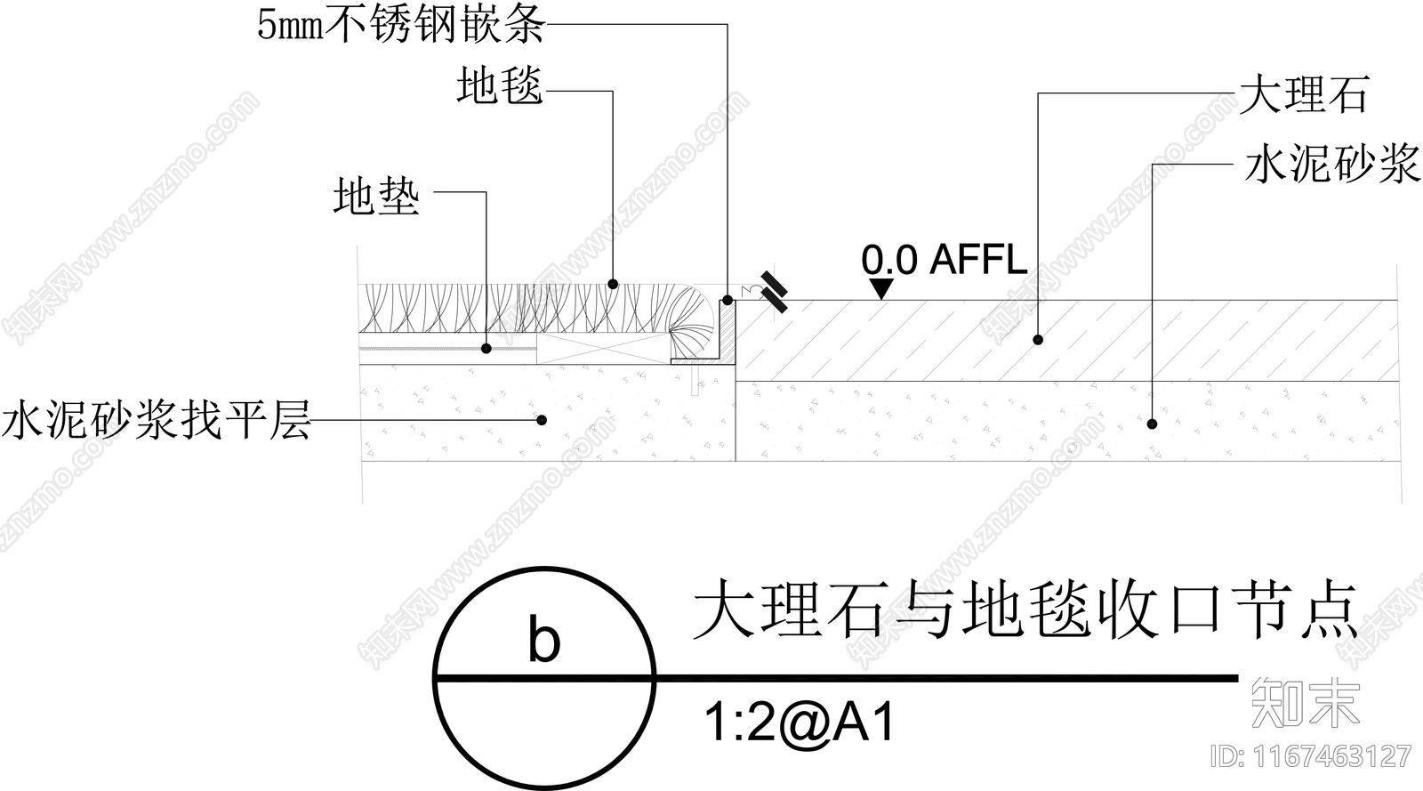 现代地面节点cad施工图下载【ID:1167463127】