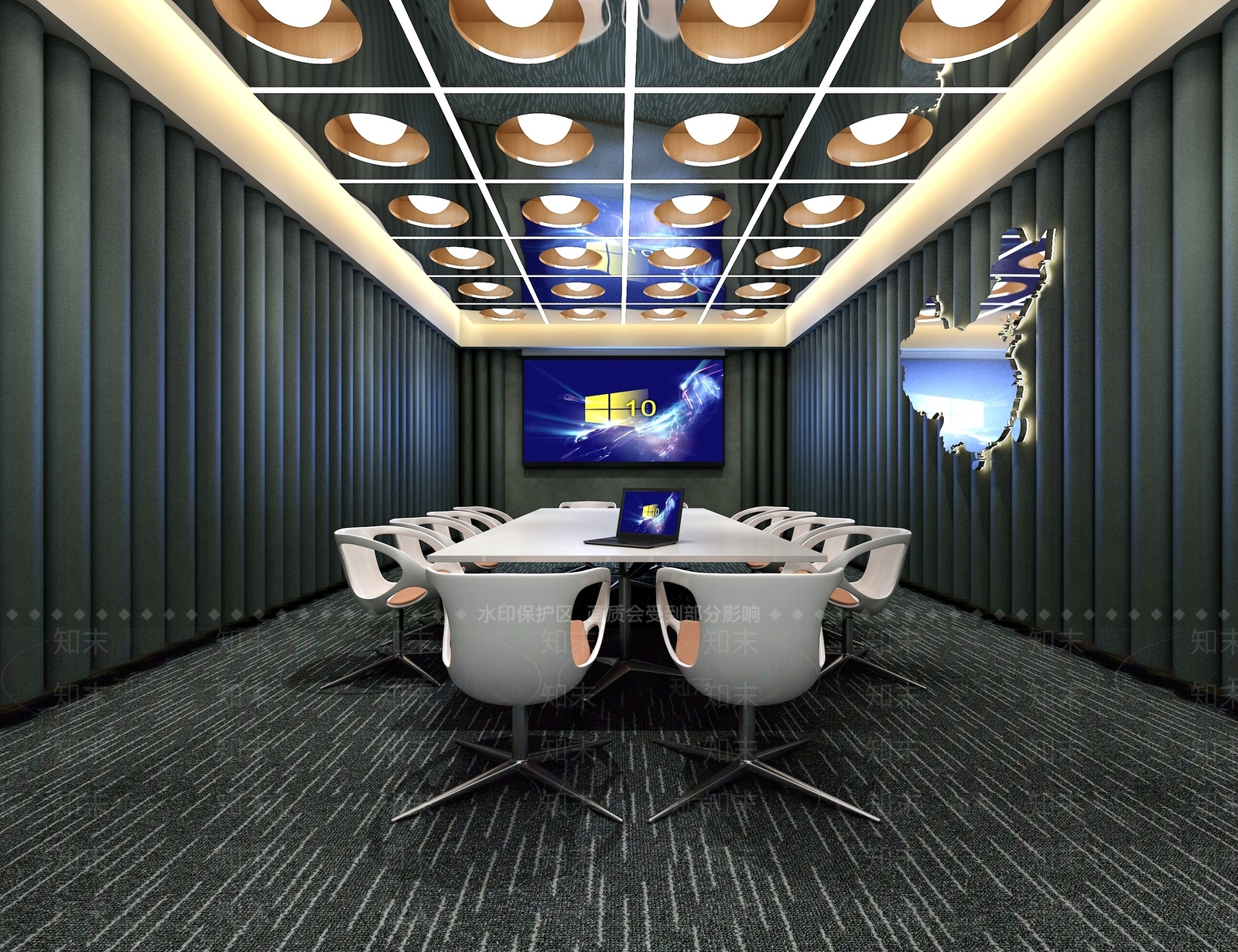 现代会议室3D模型下载【ID:1167466332】