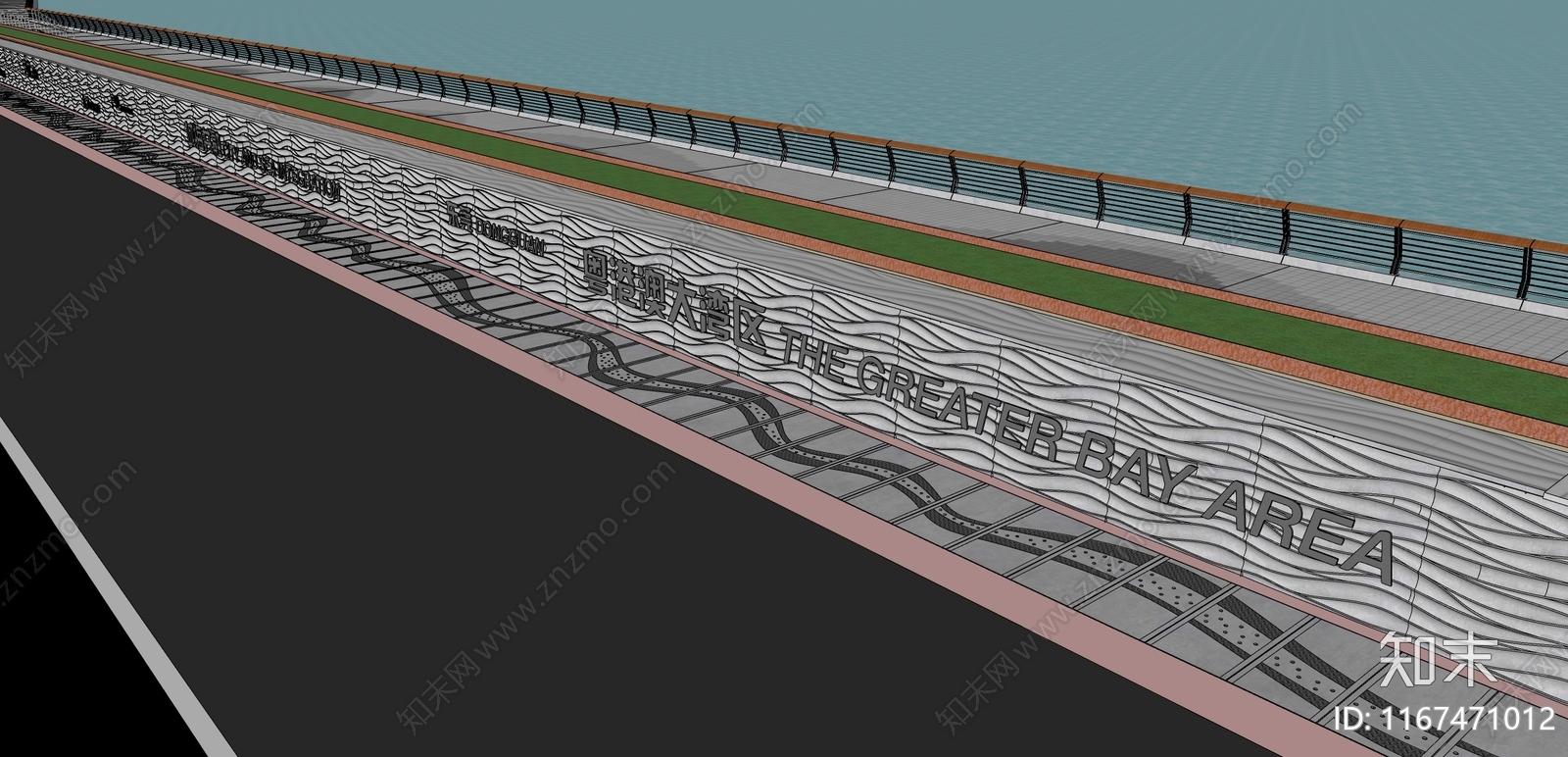 现代滨水景观SU模型下载【ID:1167471012】