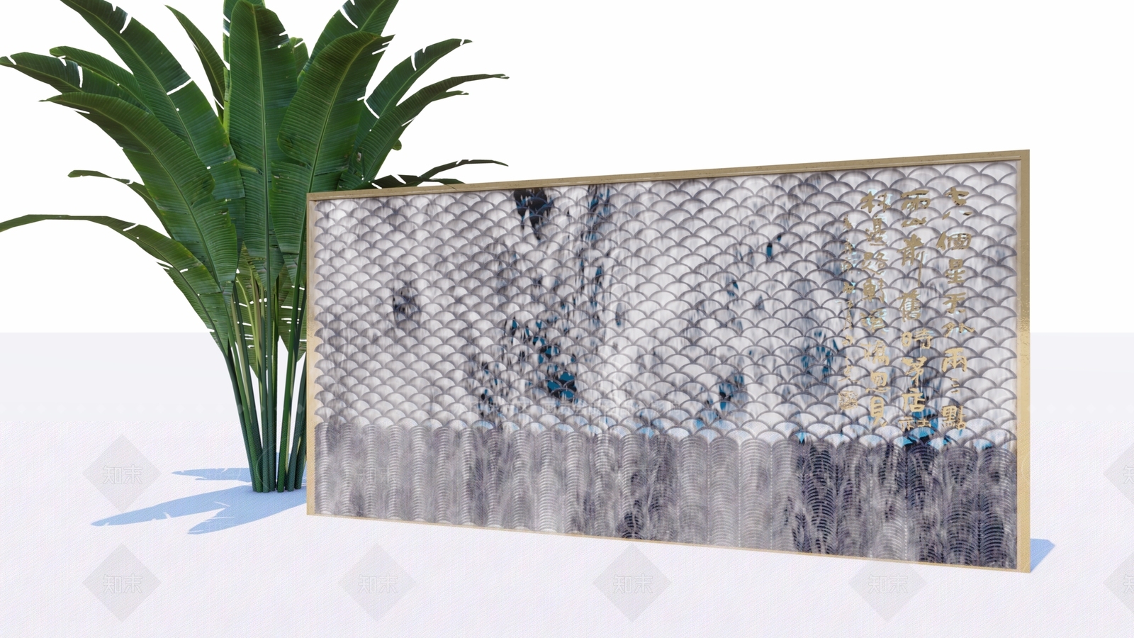 新中式庭院小品SU模型下载【ID:1167472042】