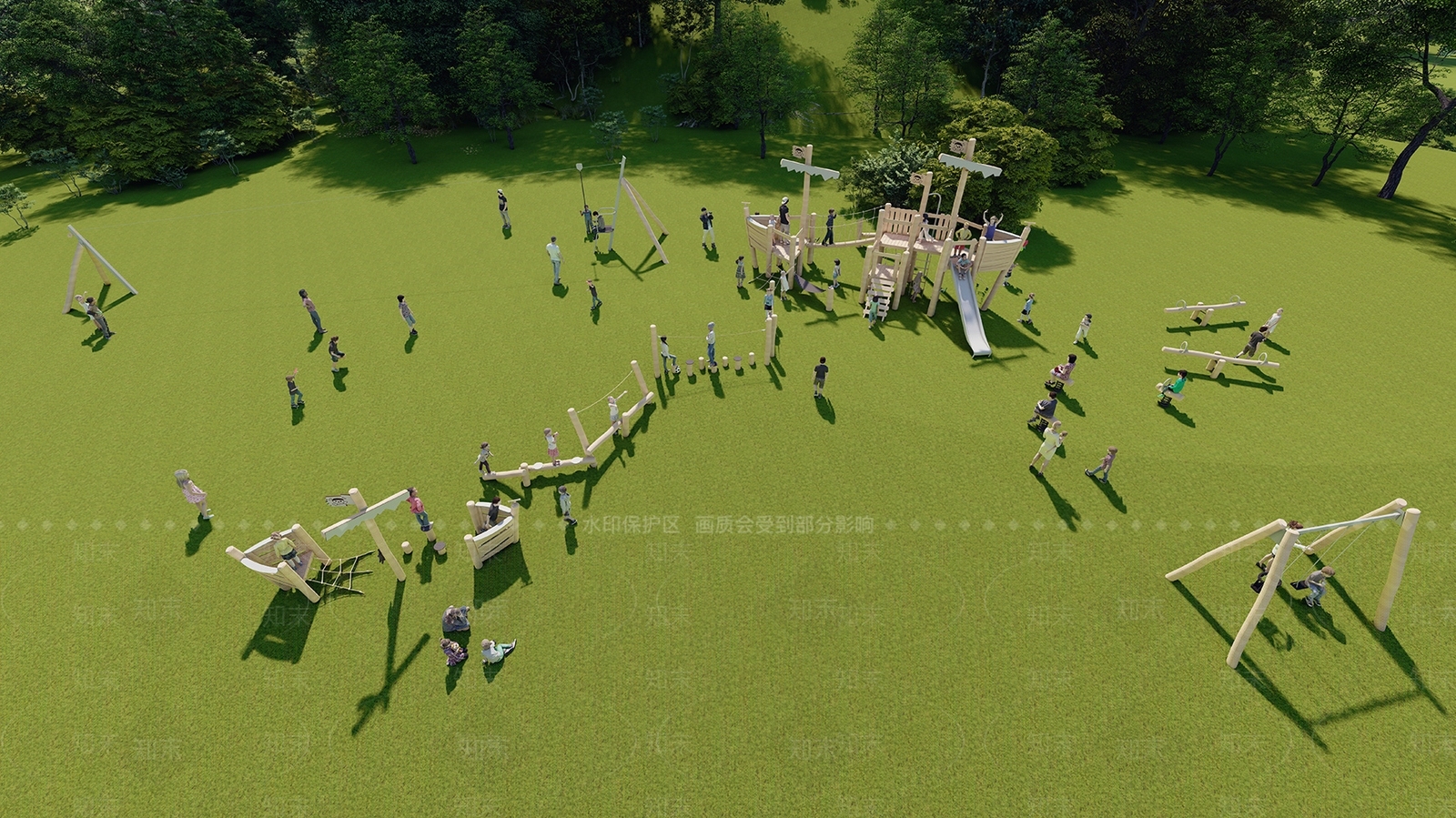 现代口袋公园SU模型下载【ID:1167478619】