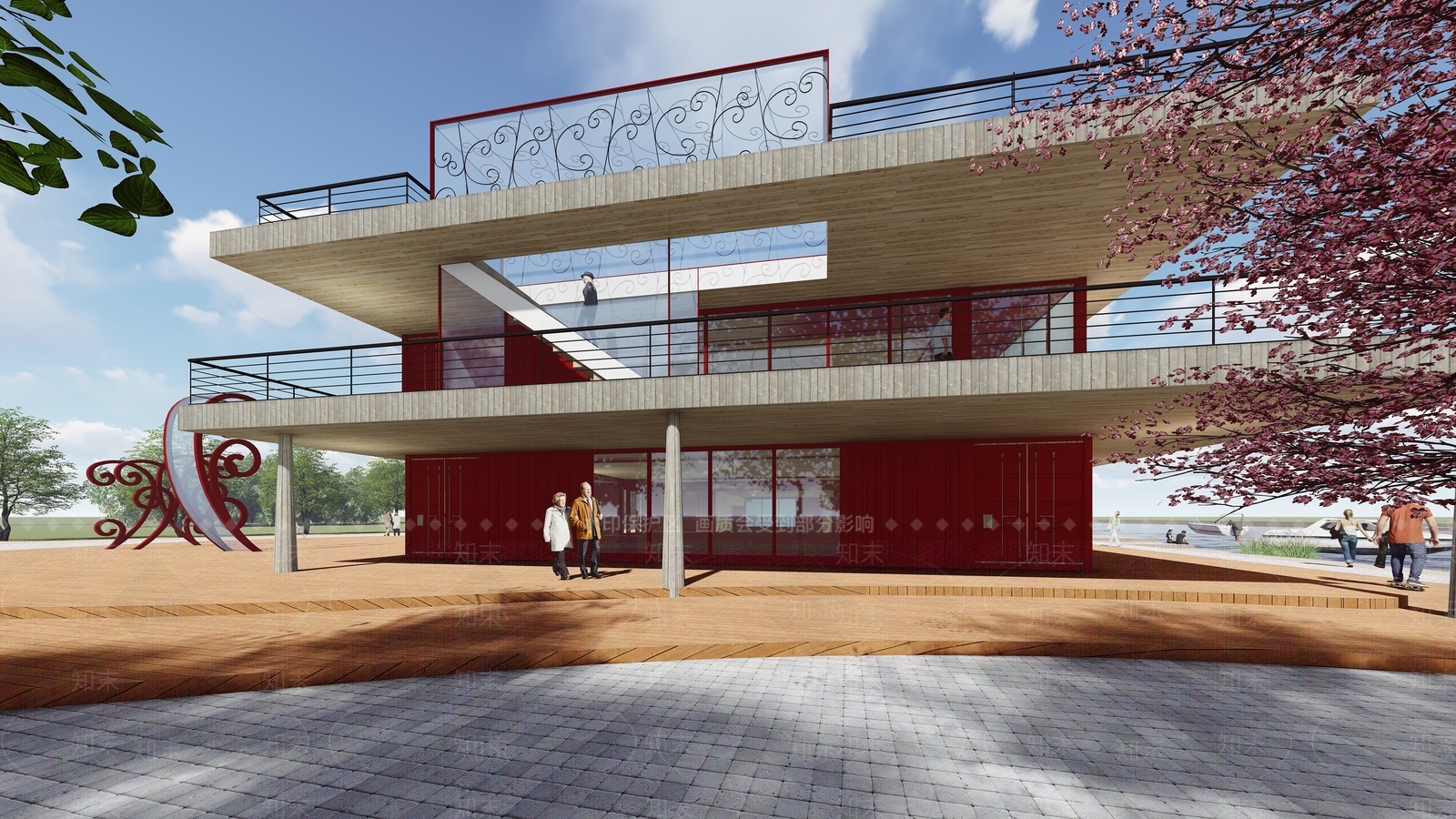 现代工业风格建筑SU模型下载【ID:1167692190】