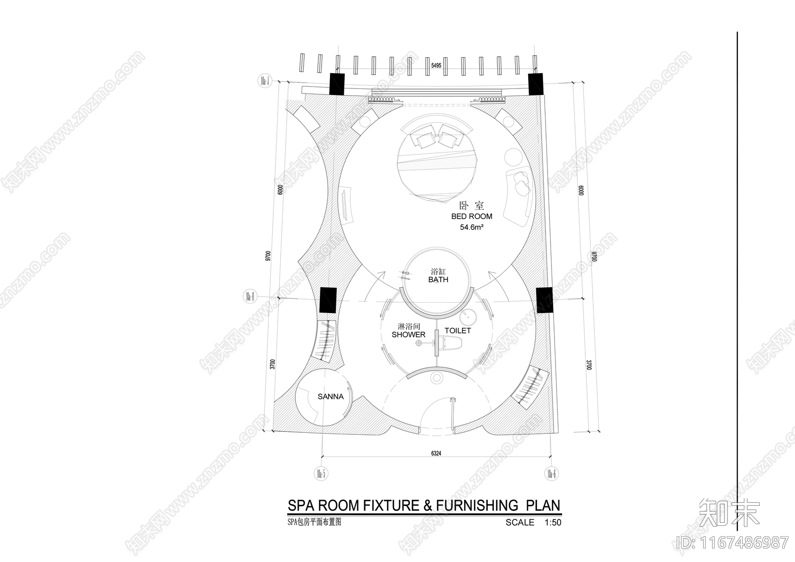 新中式现代其他商业空间cad施工图下载【ID:1167486987】