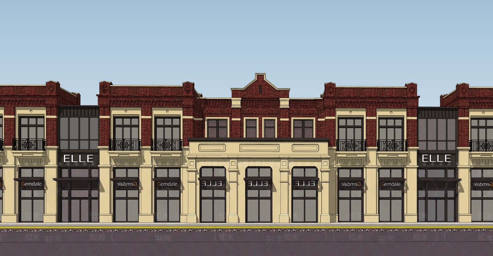 欧式其他商业建筑SU模型下载【ID:1167495639】