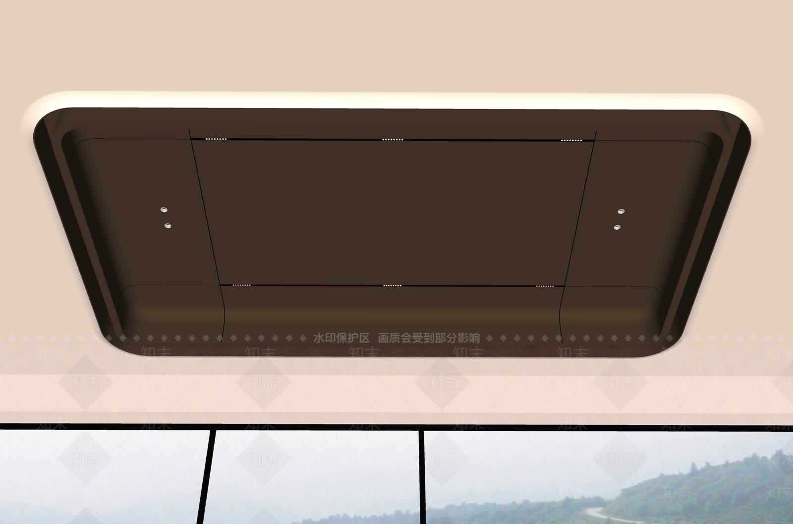 现代吊顶SU模型下载【ID:1167500211】