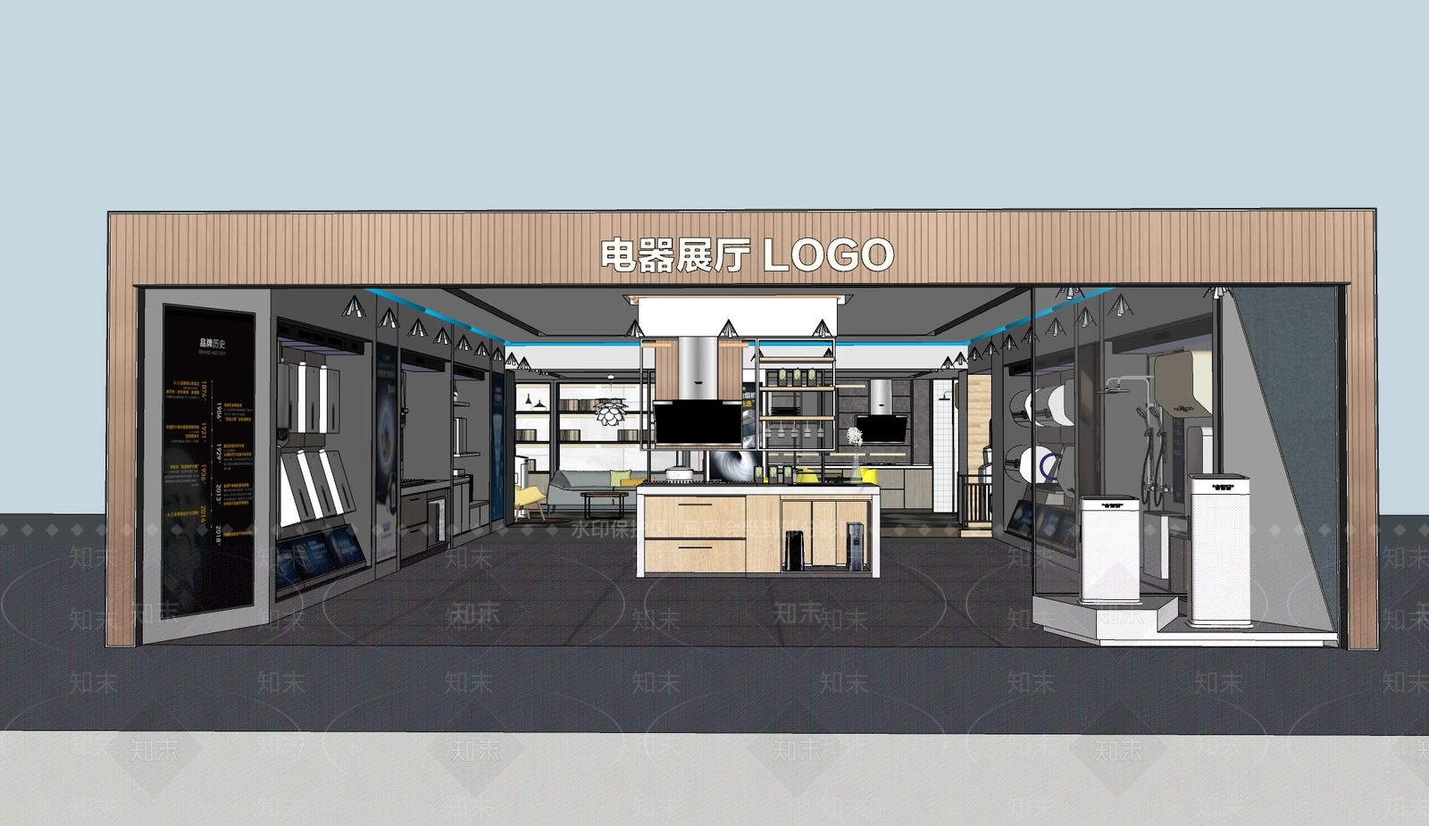商业展厅SU模型下载【ID:1167511243】