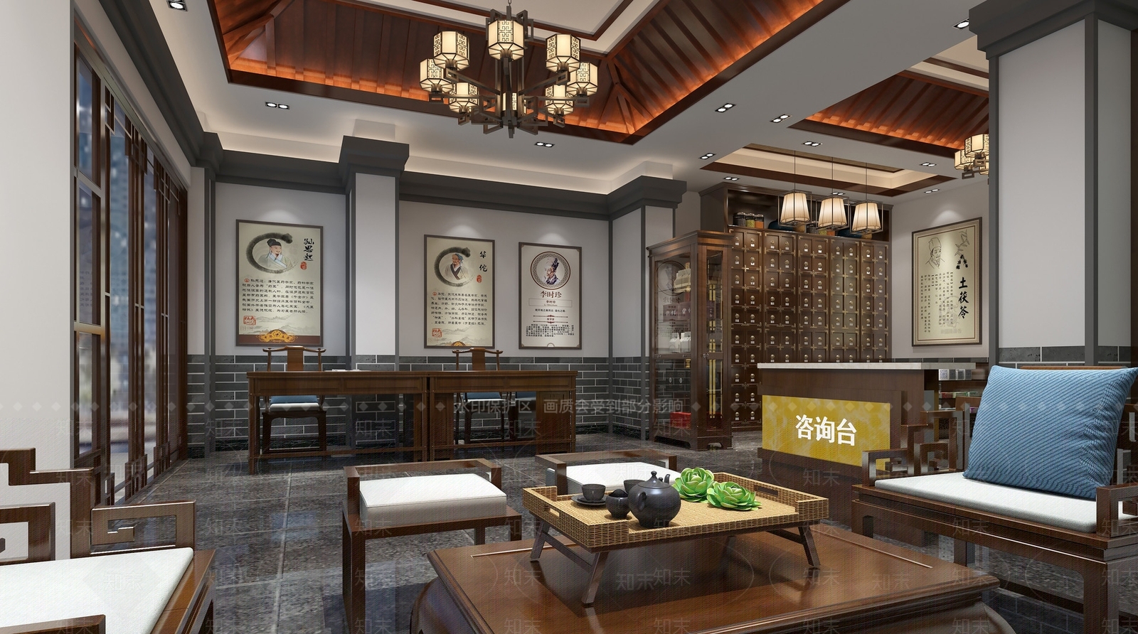 中式医院3D模型下载【ID:1167513337】